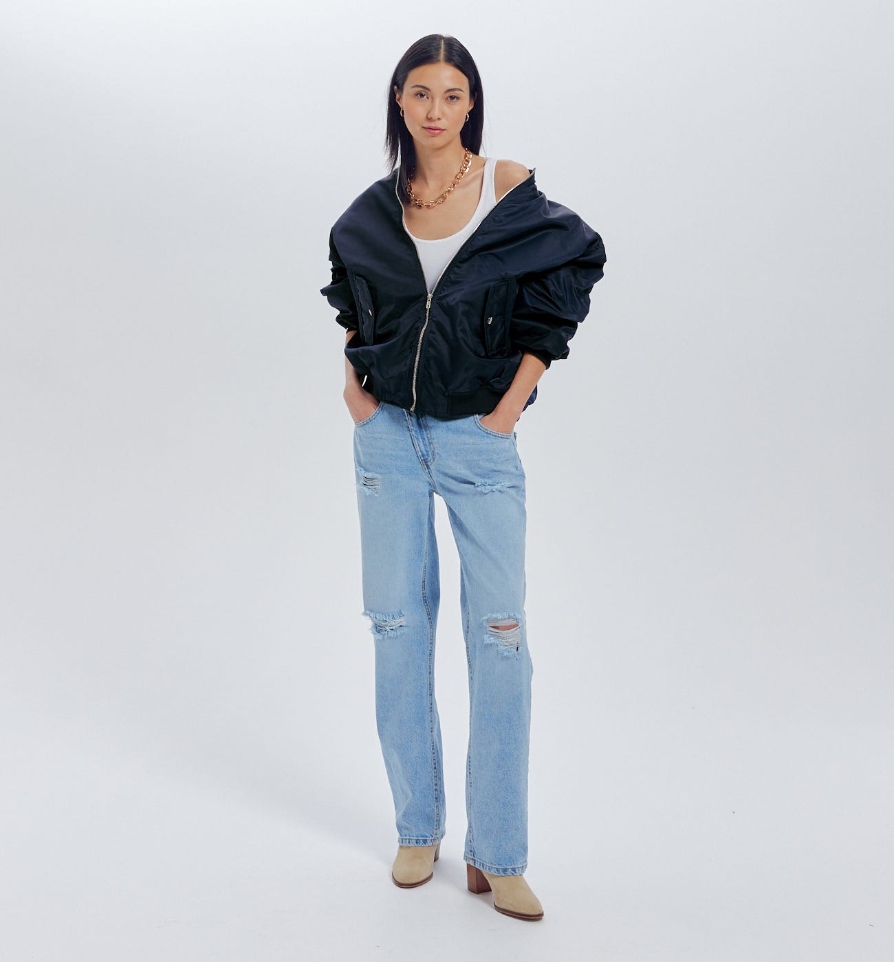 Oversize-Jacke mit Ikat-Motiv
