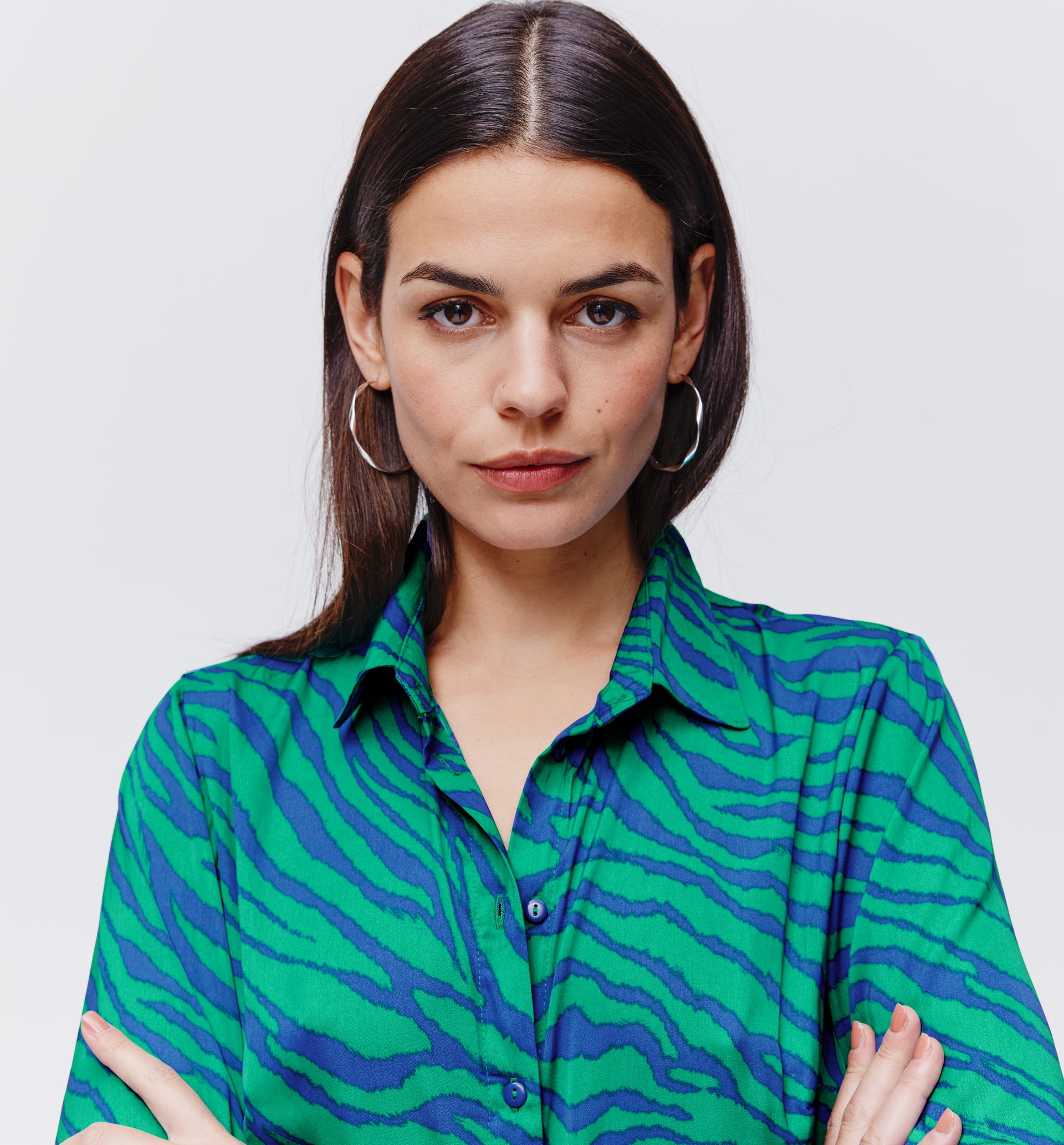 Camicia fantasia effetto seta