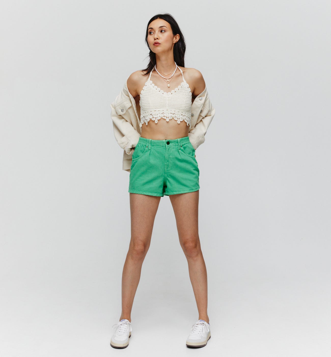 Denim shorts