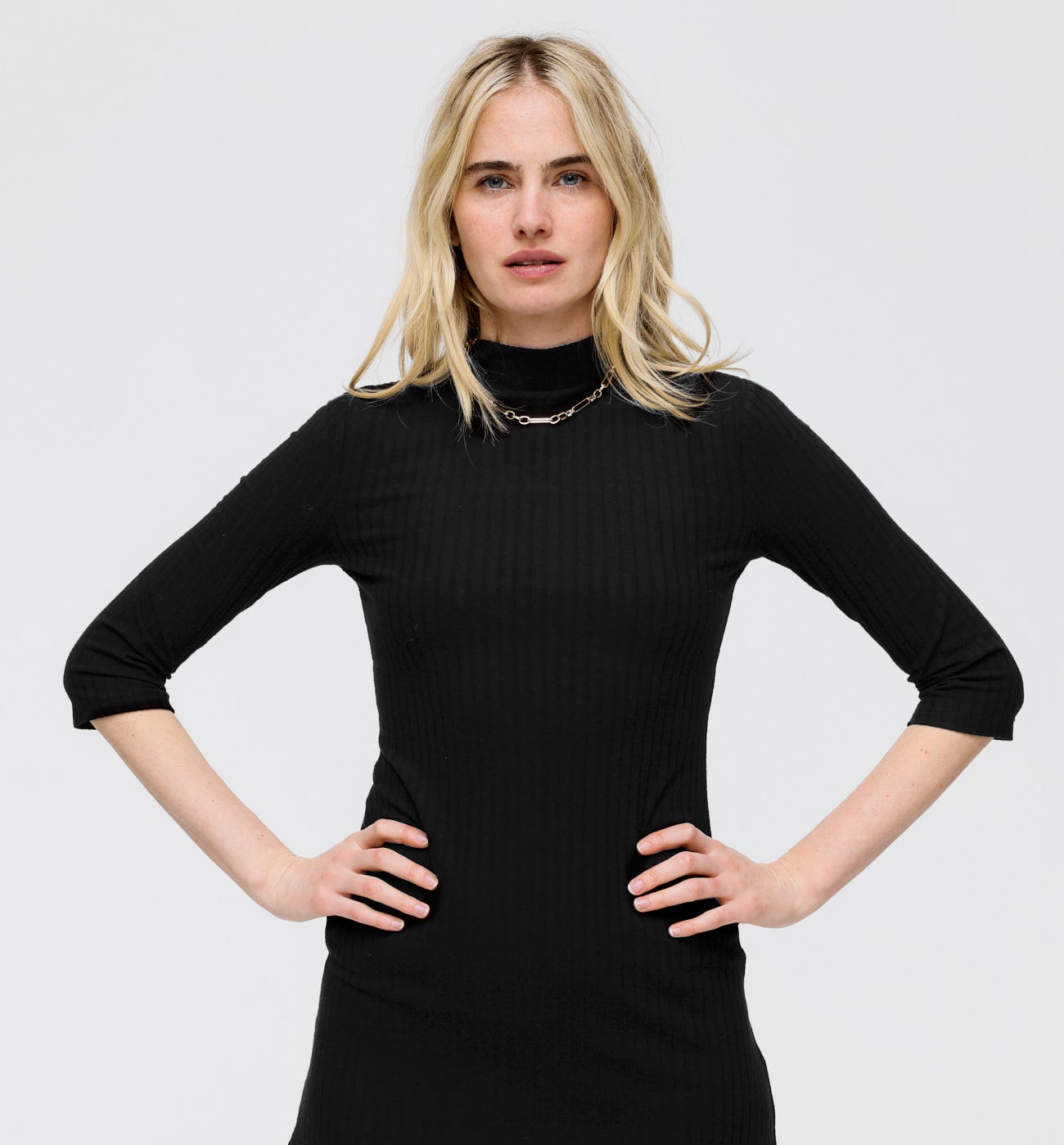Vestido liso de punto