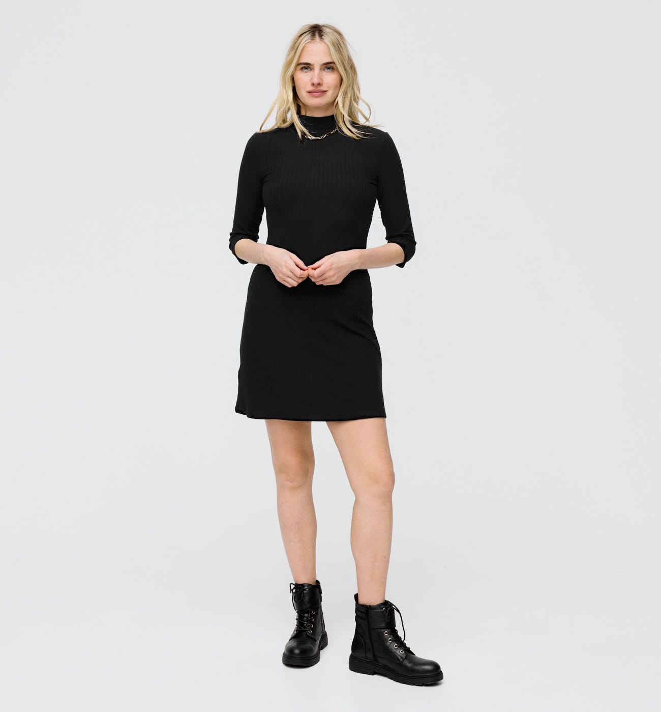 Vestido liso de punto