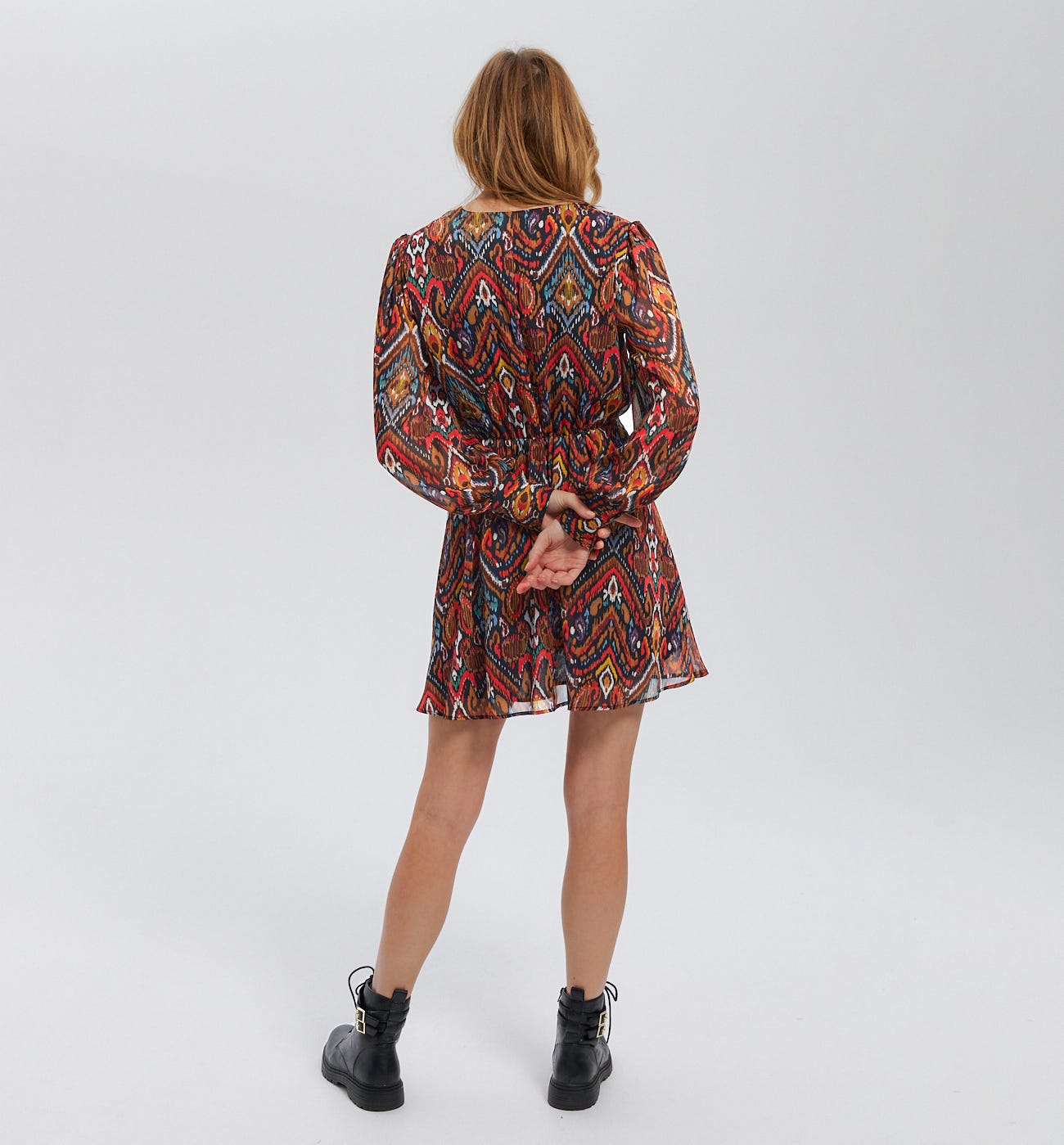 Minikleid mit Ikat-Muster