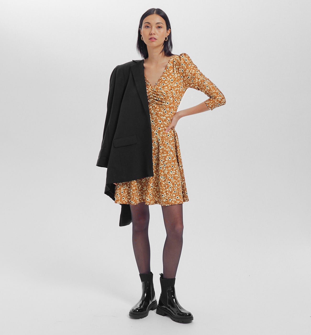 Gemustertes Minikleid