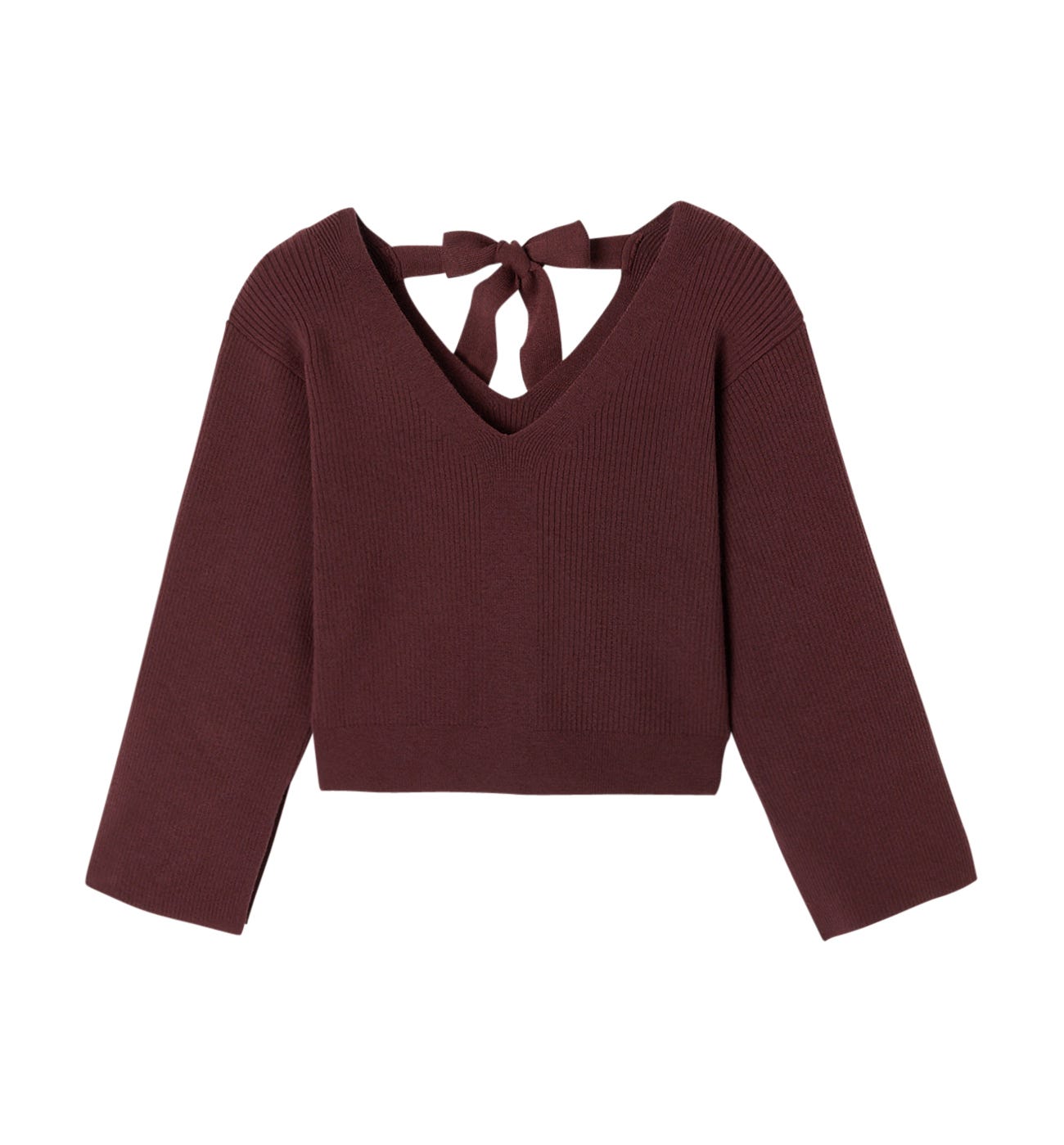 Pull col V nœud au dos