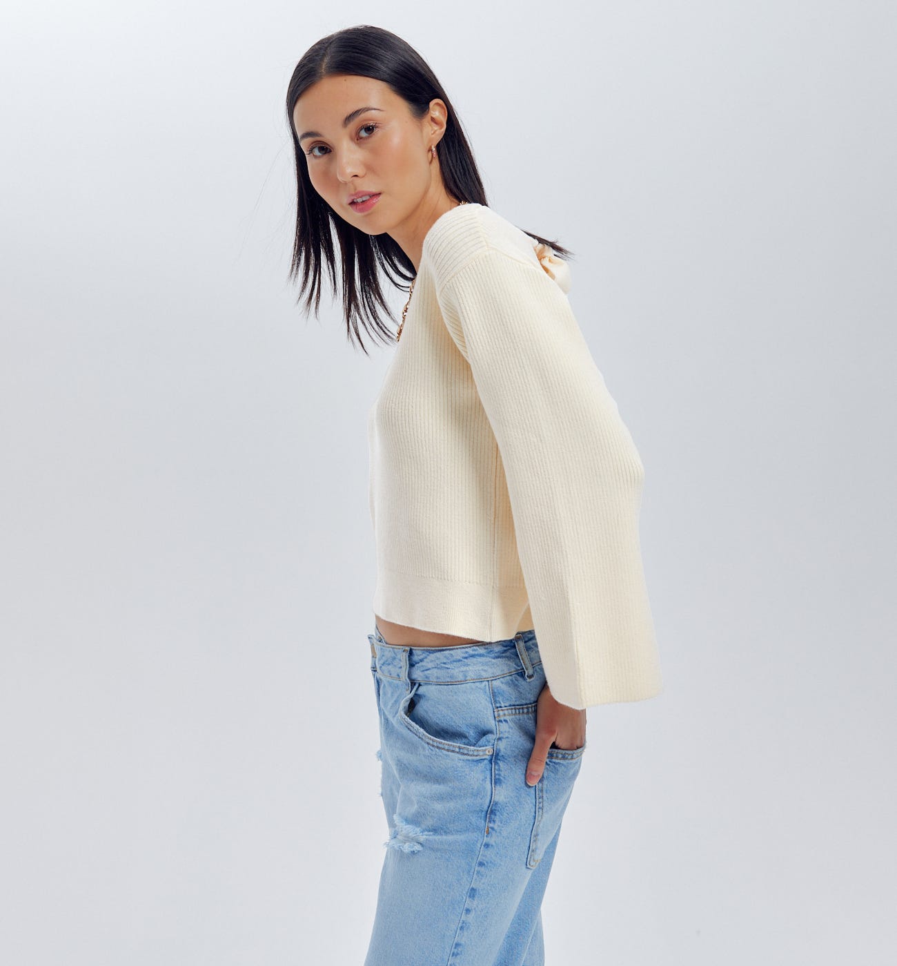 Pullover mit Rückendekolleté