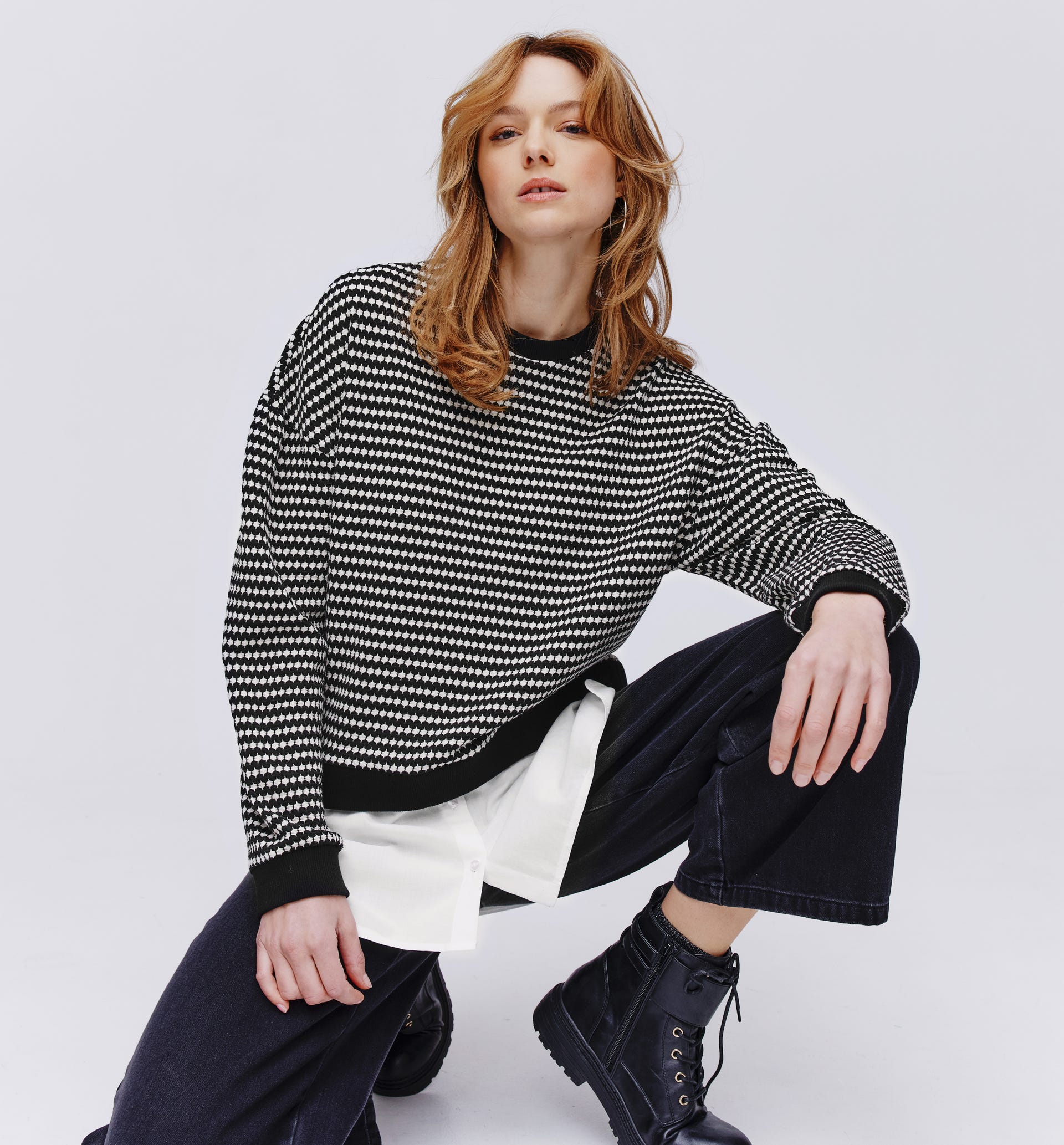 Sweatshirt im Lagenlook