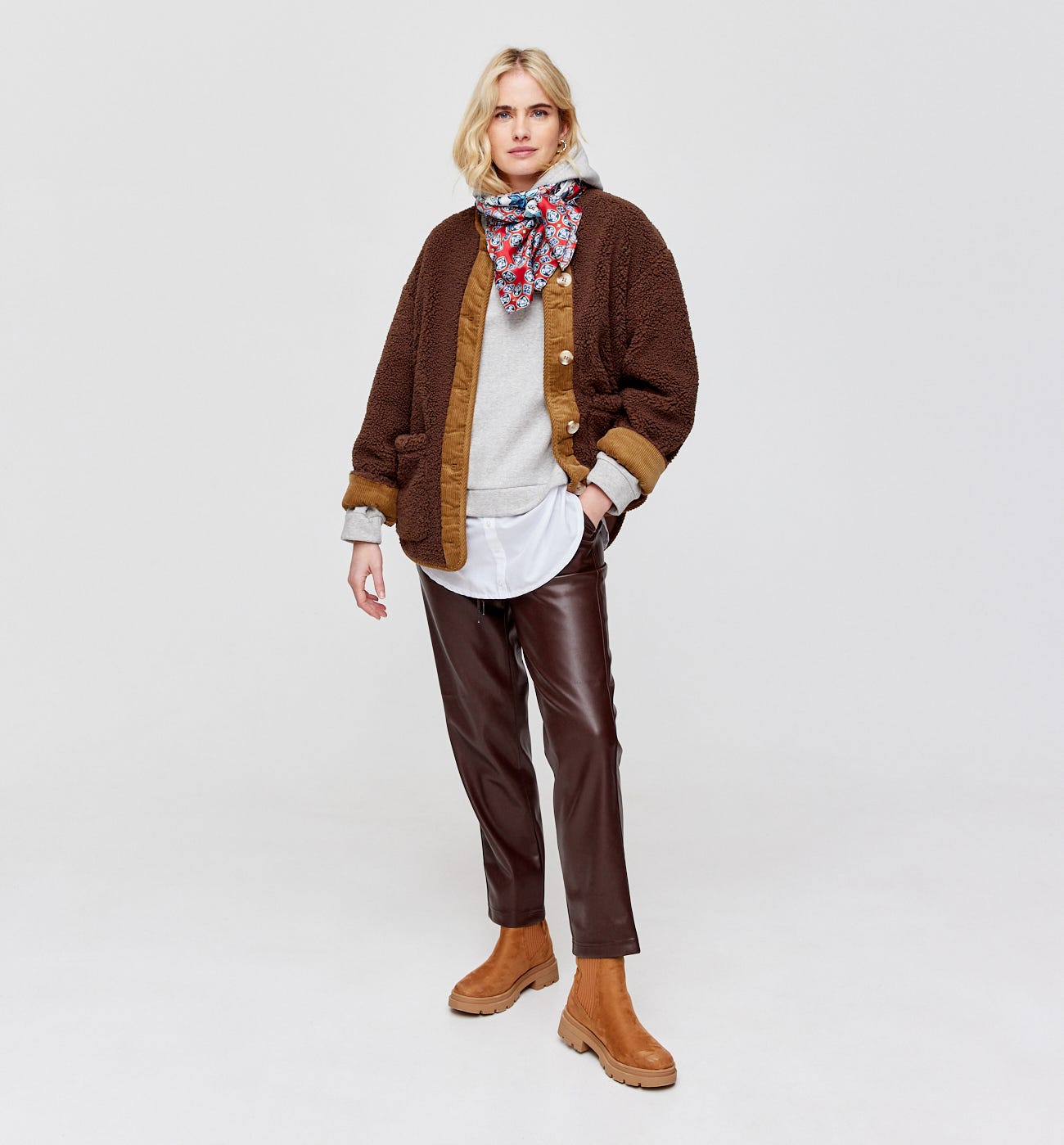Jogpant effet cuir Femme