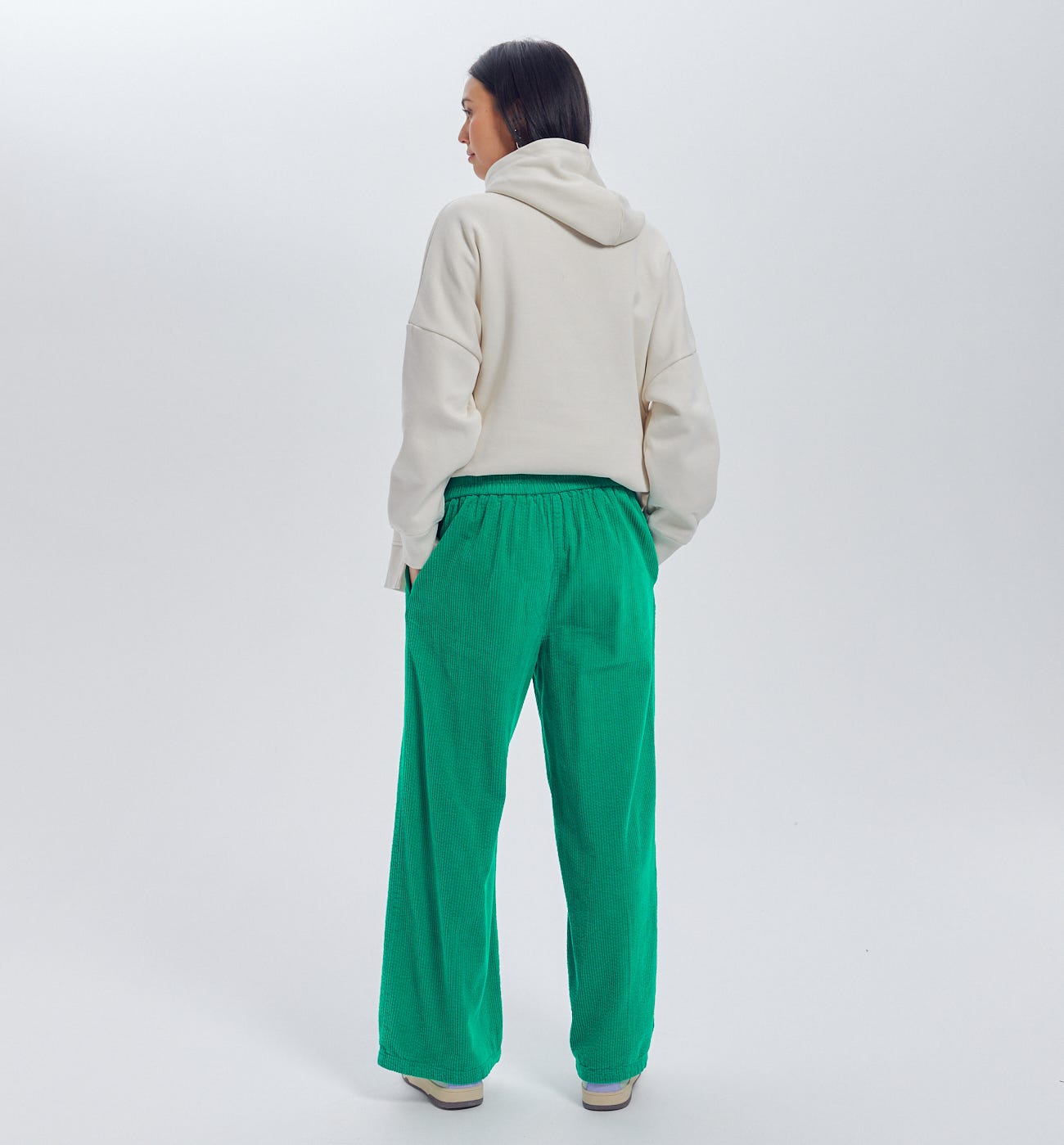 Pantaloni larghi in velluto