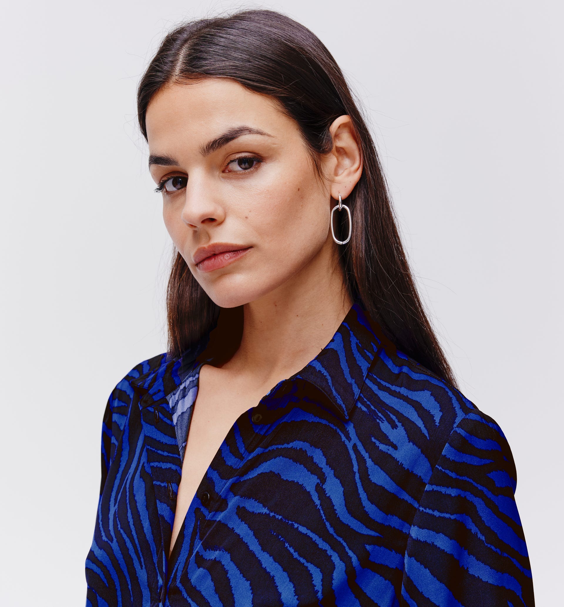 Camisa sedosa estampada
