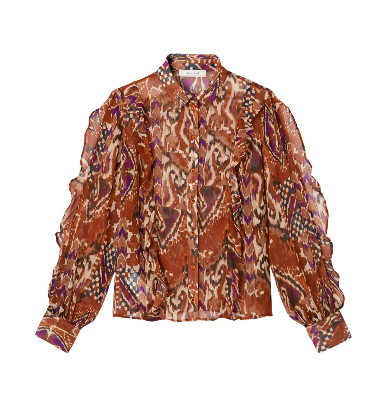 Hemd mit Ikat-Motiv