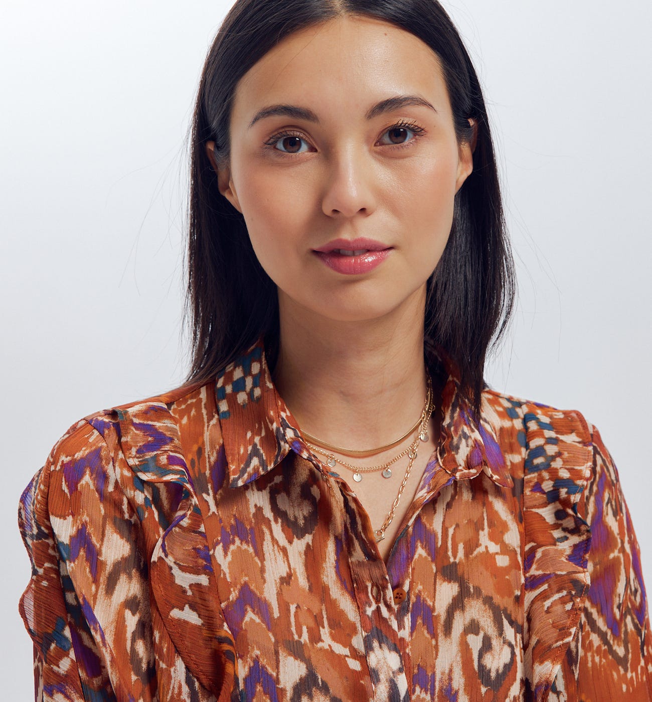 Hemd mit Ikat-Motiv