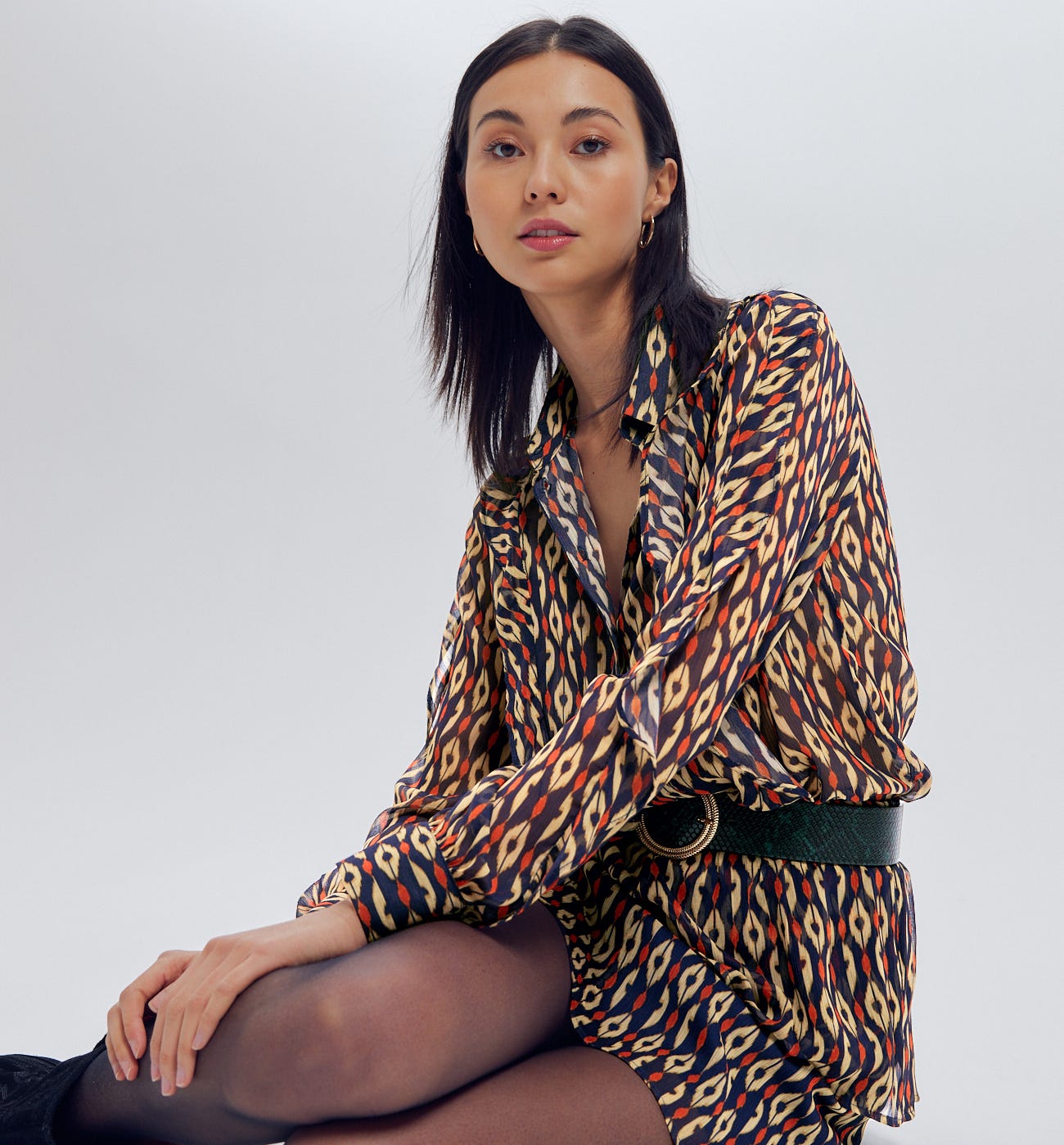 Chemisier motif ikat Femme