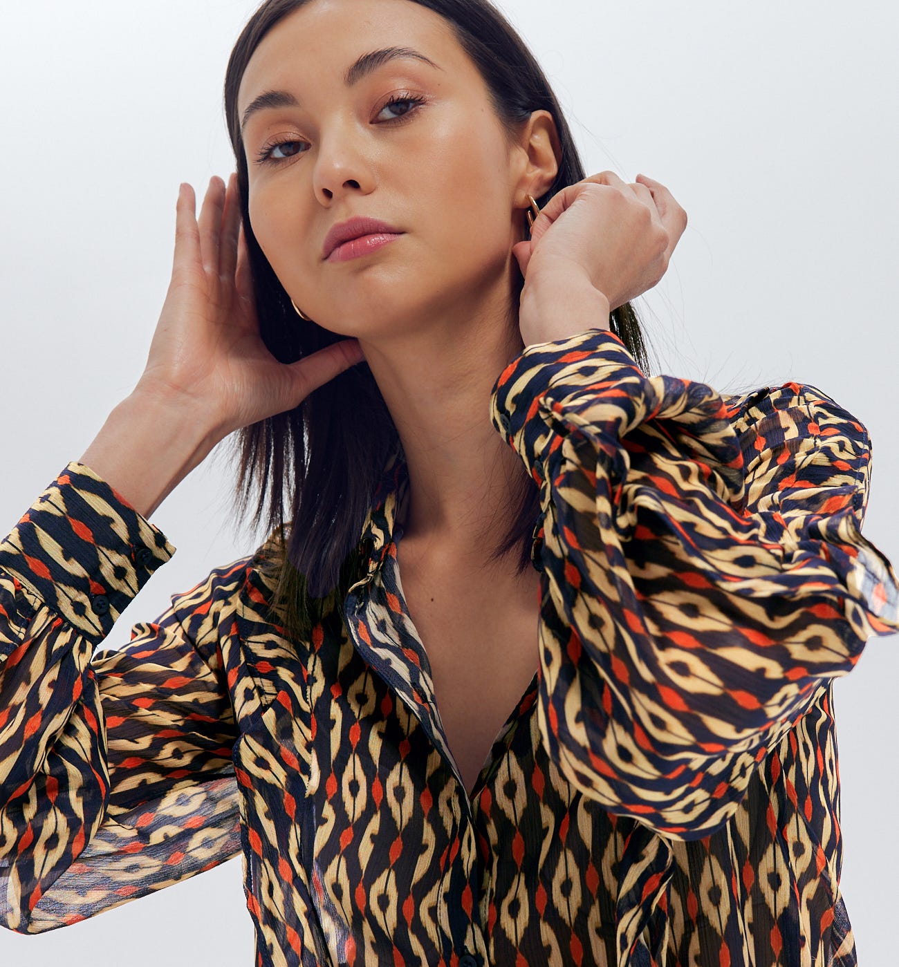 Chemisier motif ikat Femme