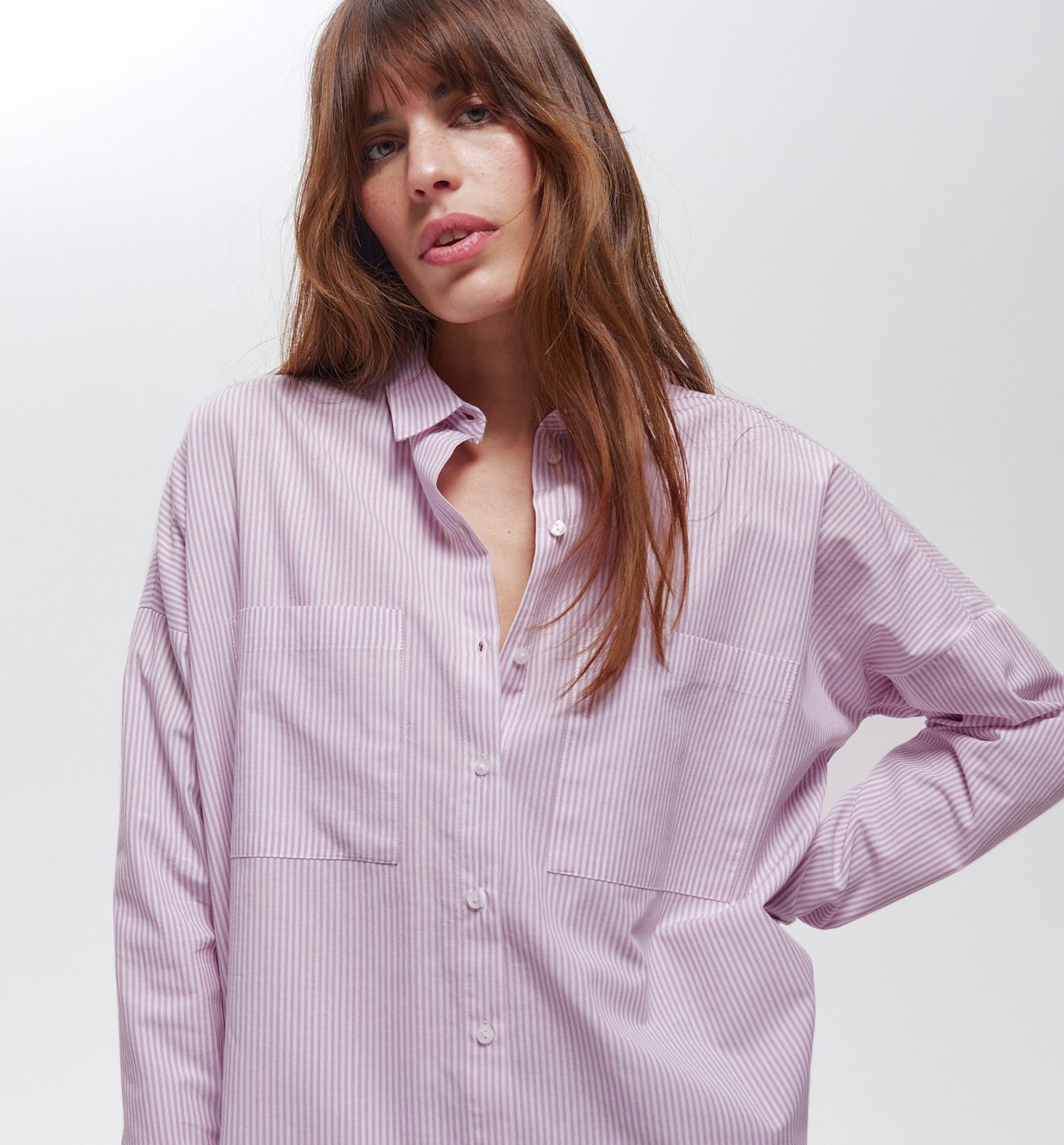Camisa maxi de rayas