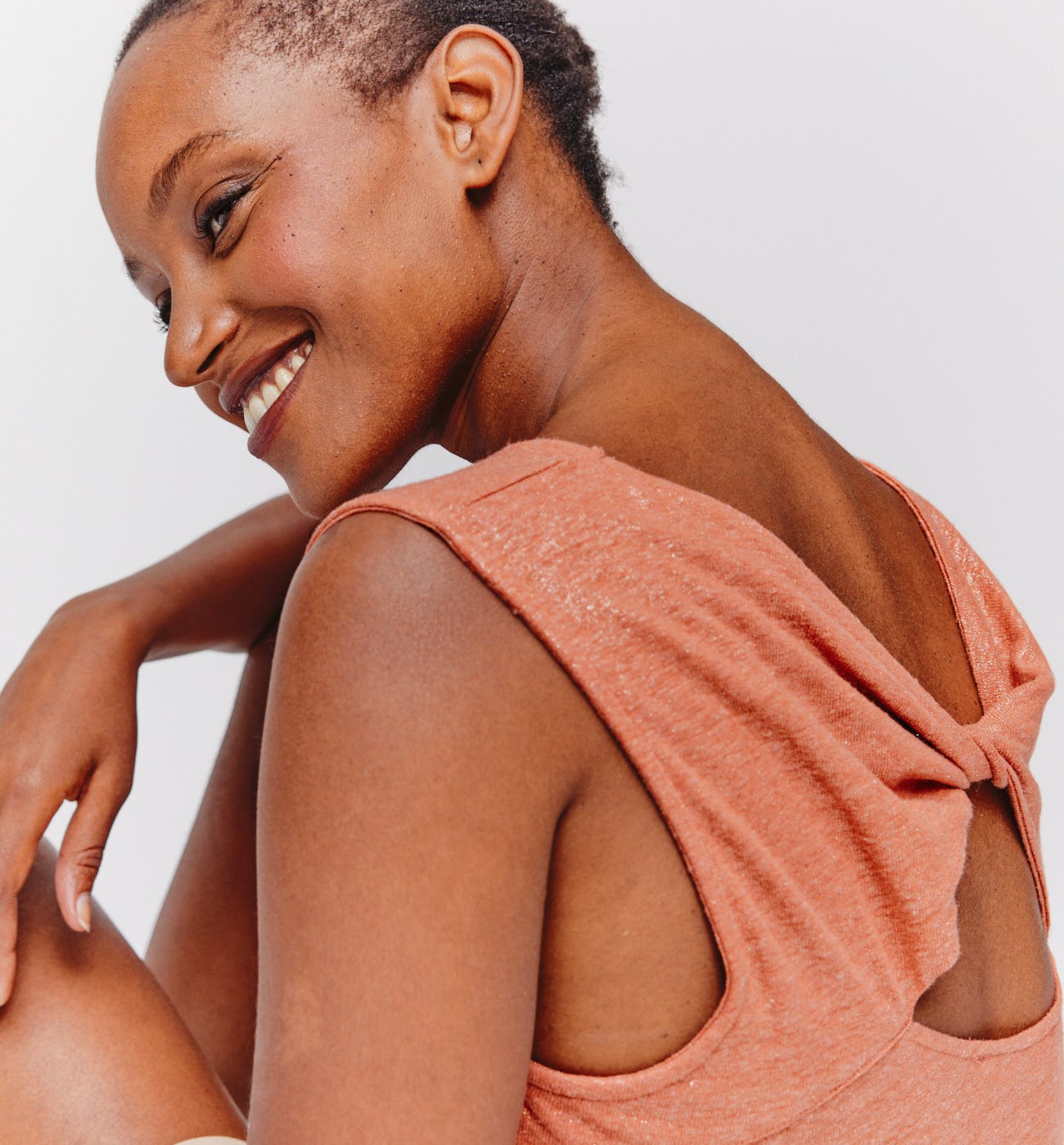 Linen blend sleeveless top