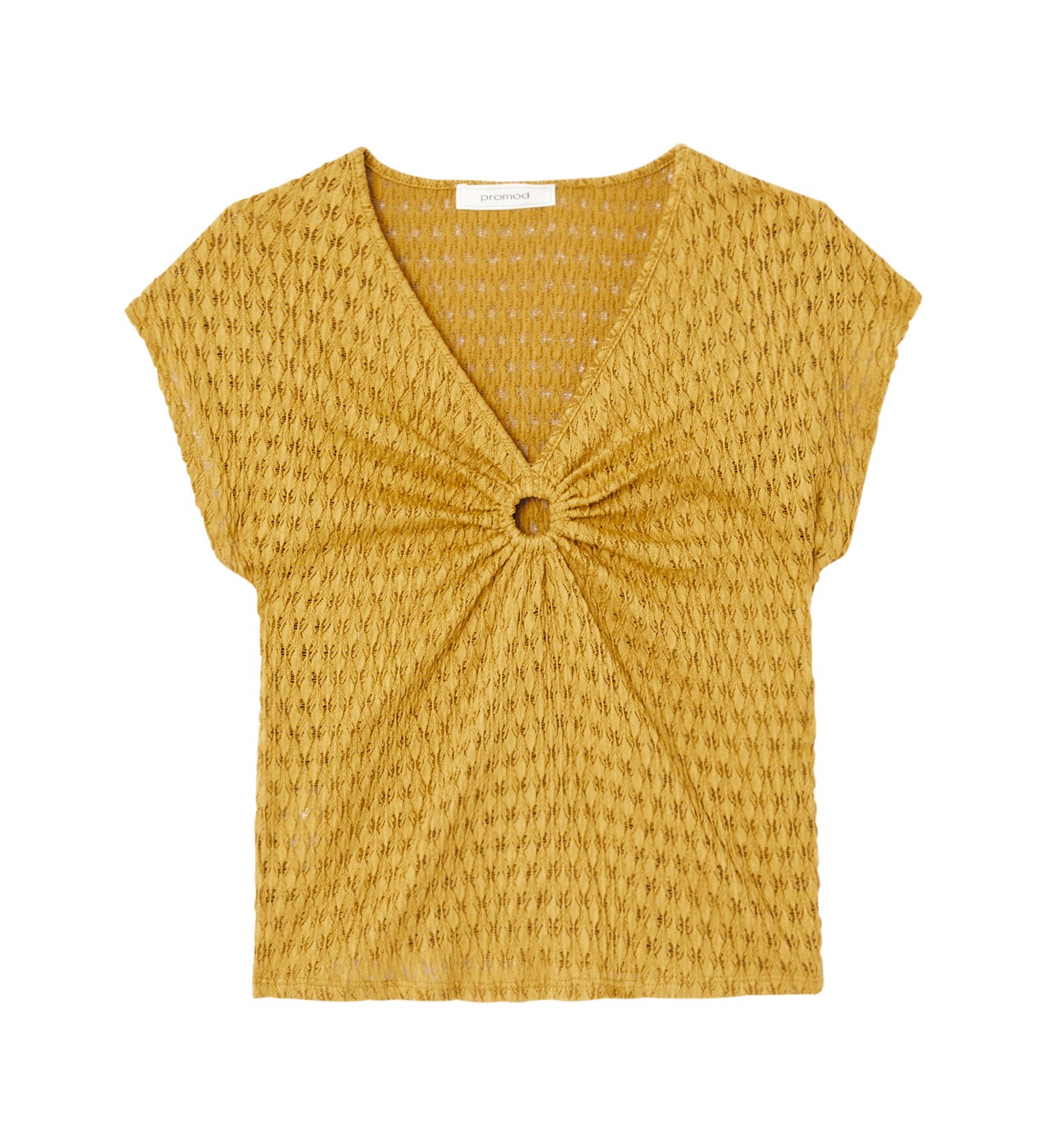 Top encaje escote anilla