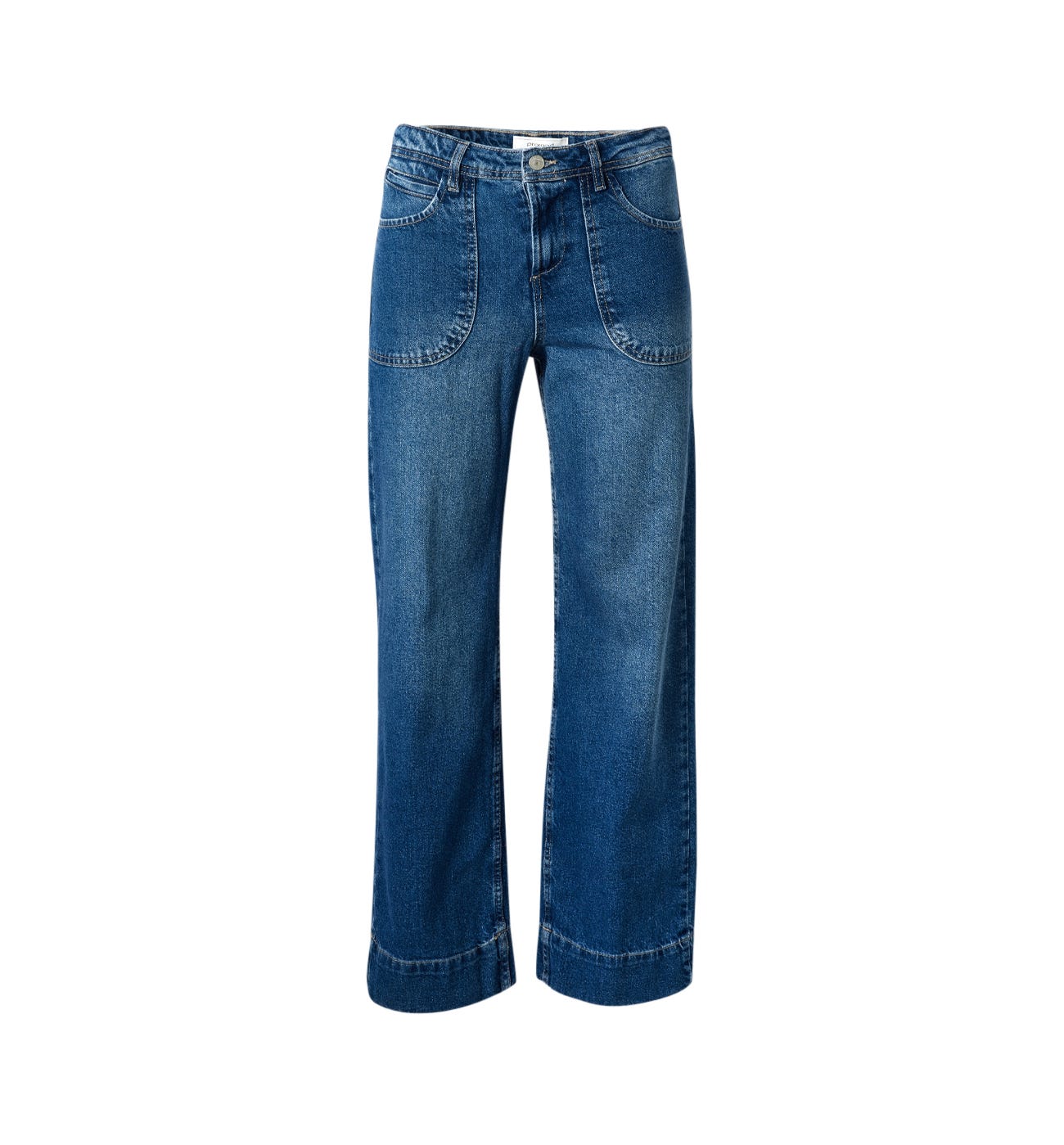 High-waist wideleg jeans