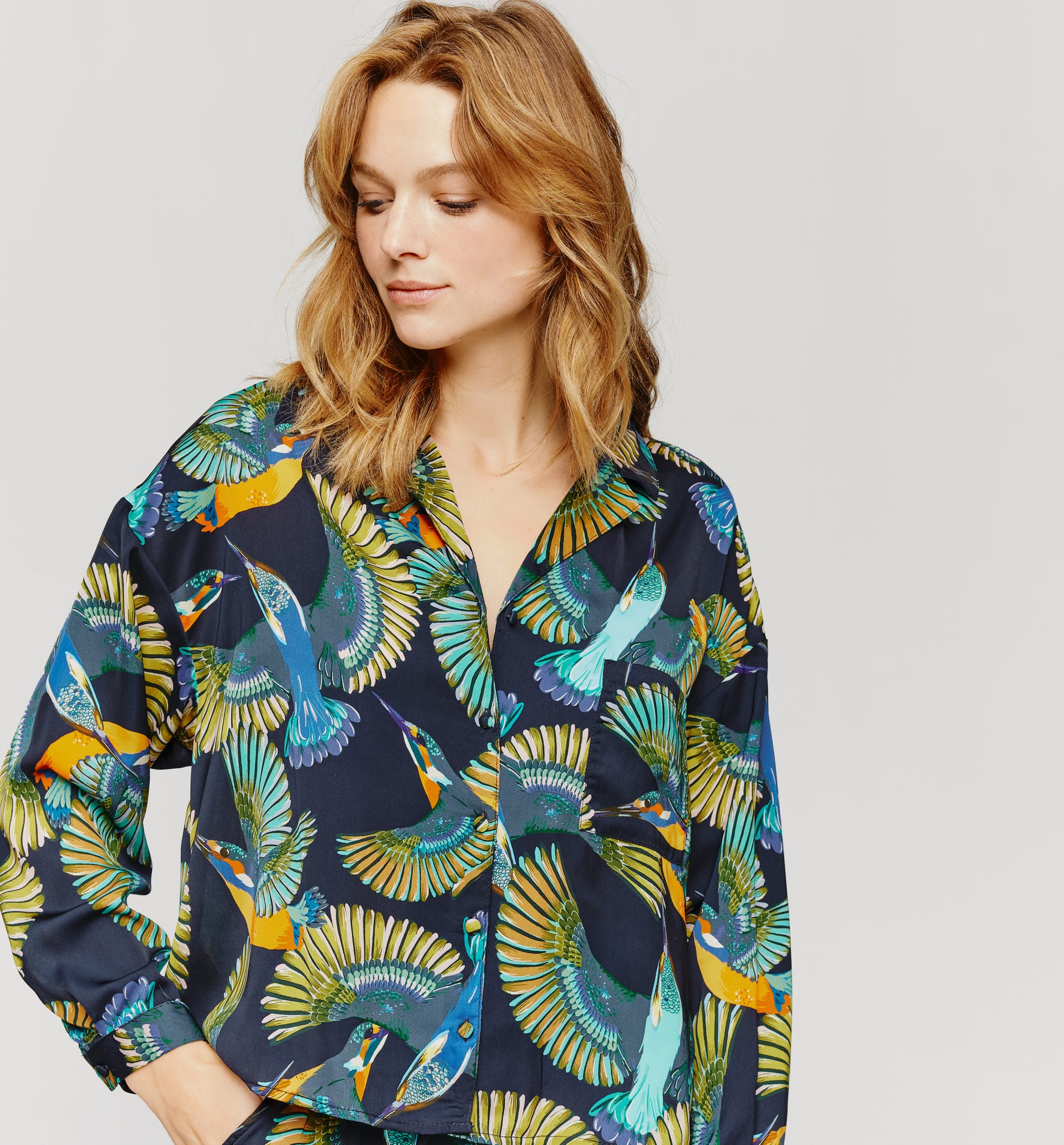 Silky patterned shirt
