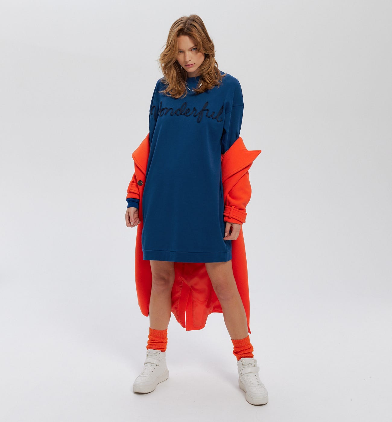 Robe sweat-shirt à message