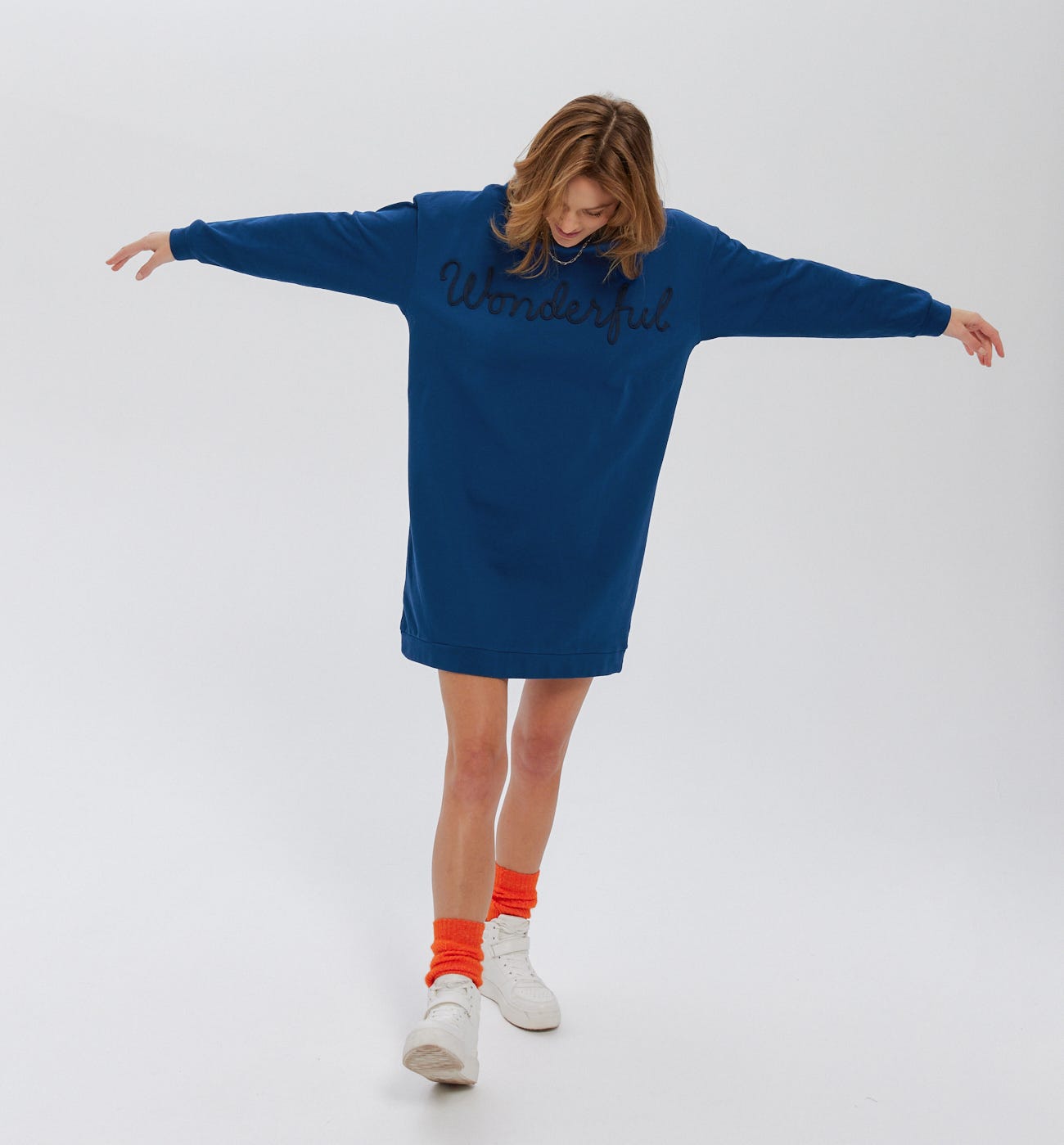 Robe sweat-shirt à message