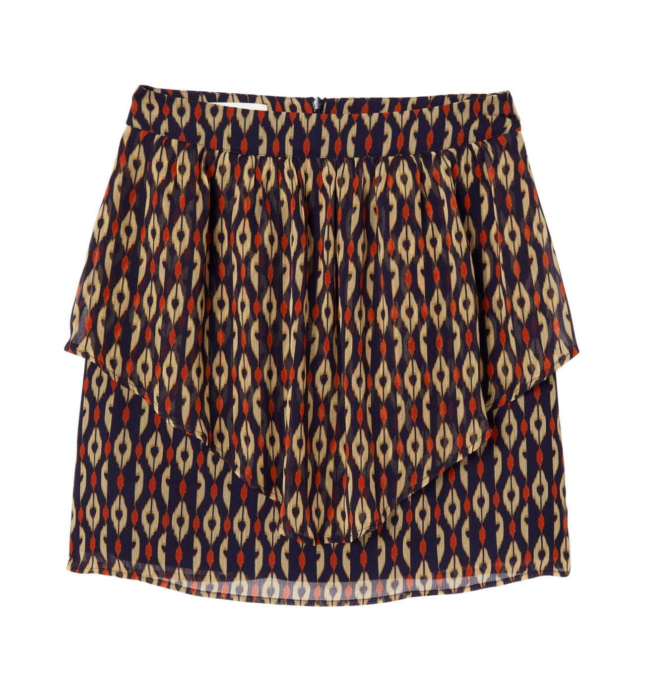 Patterned mini skirt