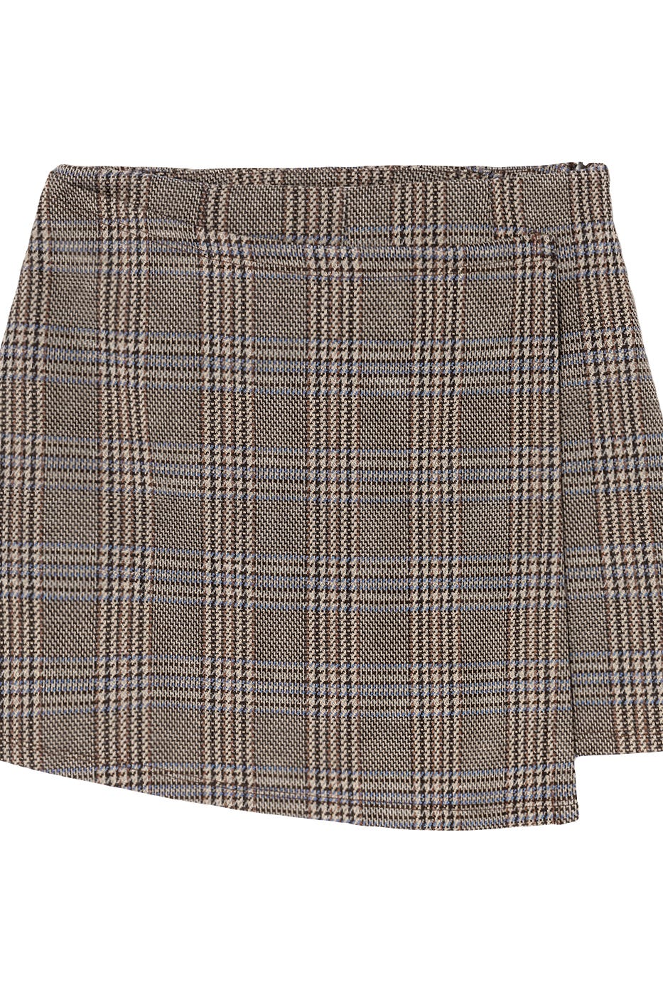 Checked skirt shorts