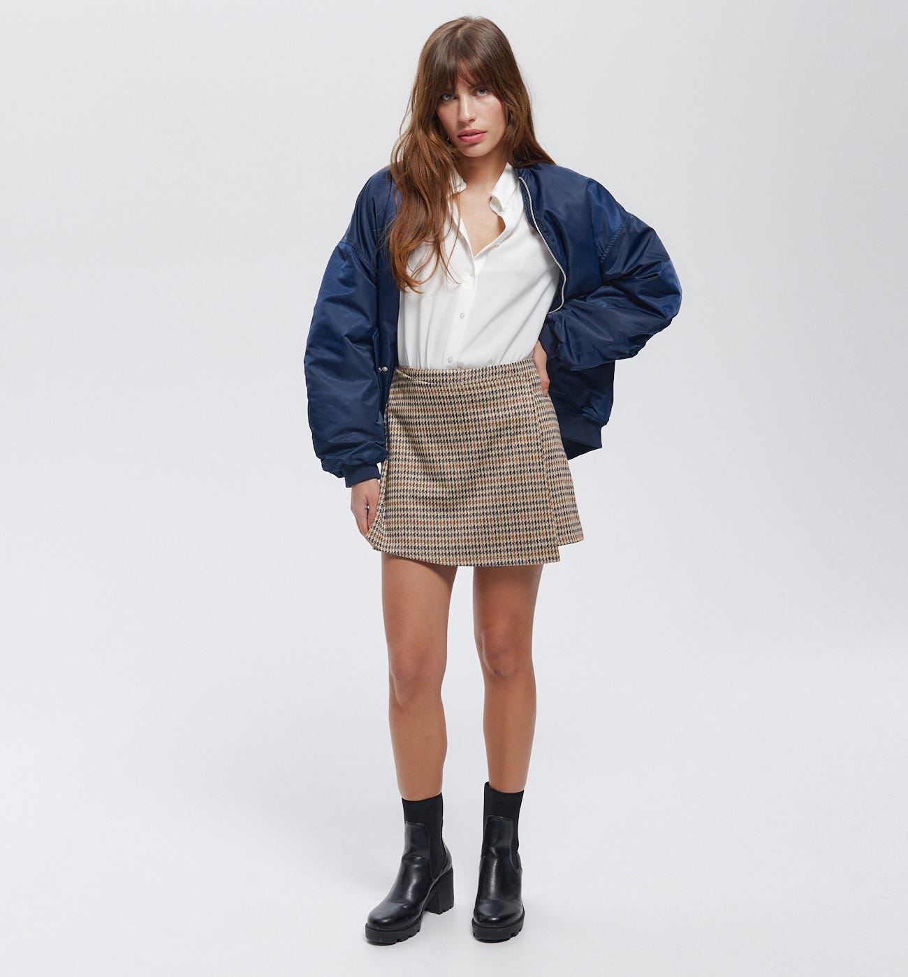 Jupe-short à carreaux Femme