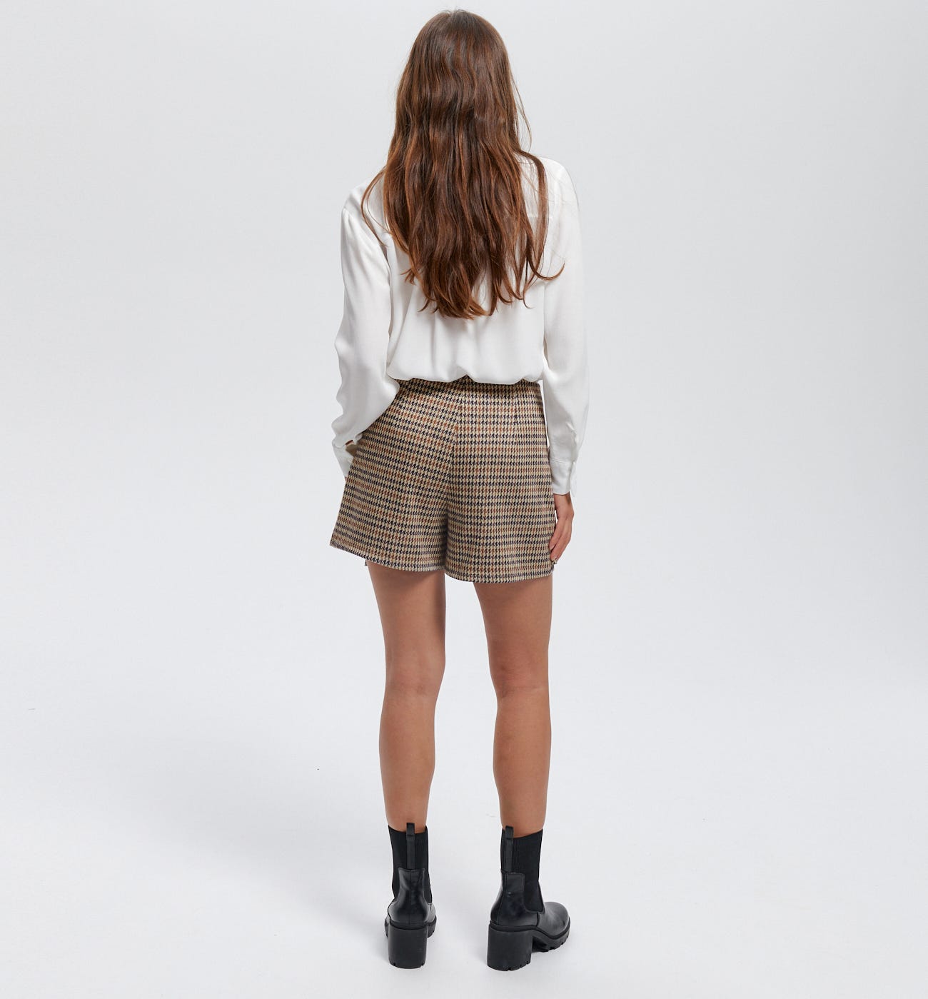 Jupe-short à carreaux Femme