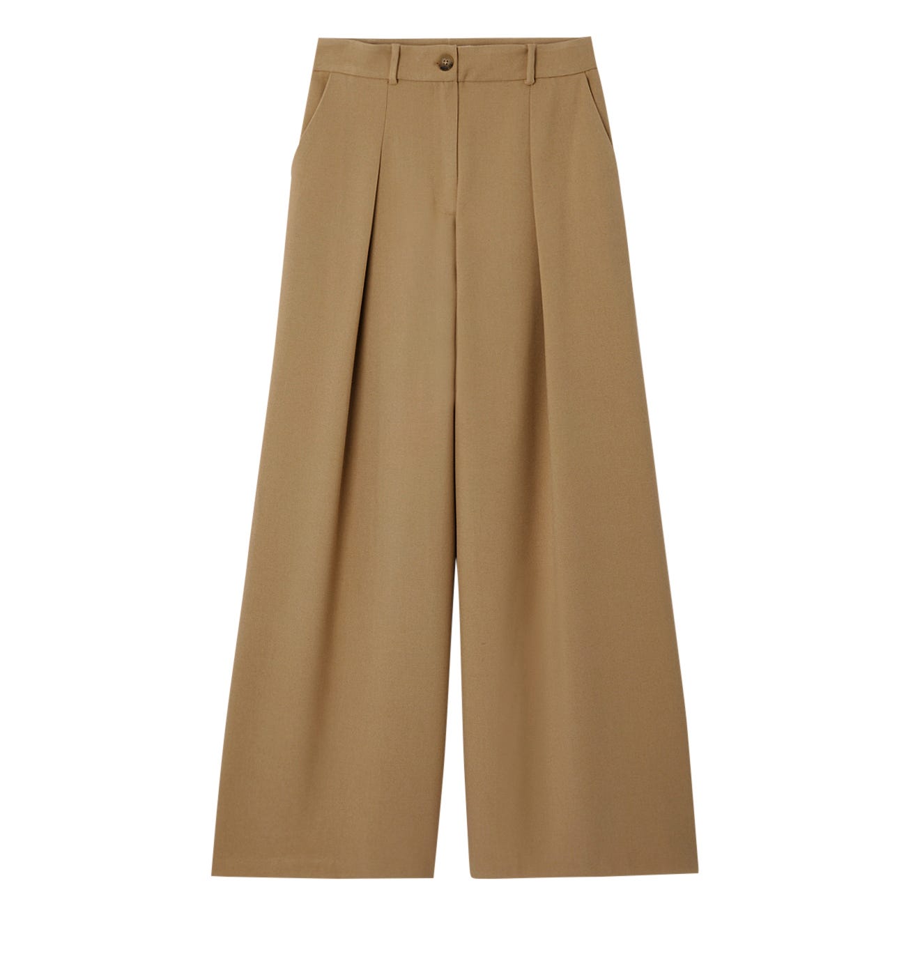 Pantalon large taille haute