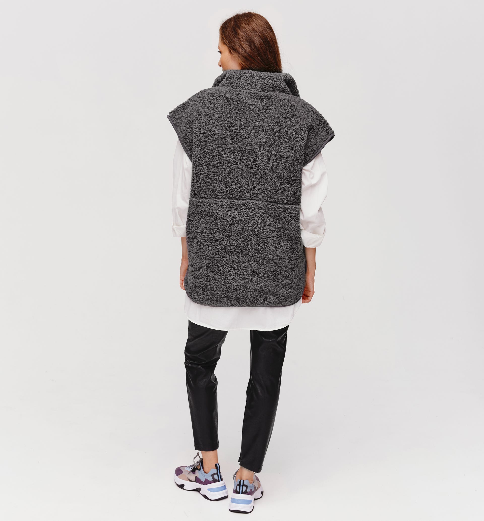 Long fleece sweatshirt