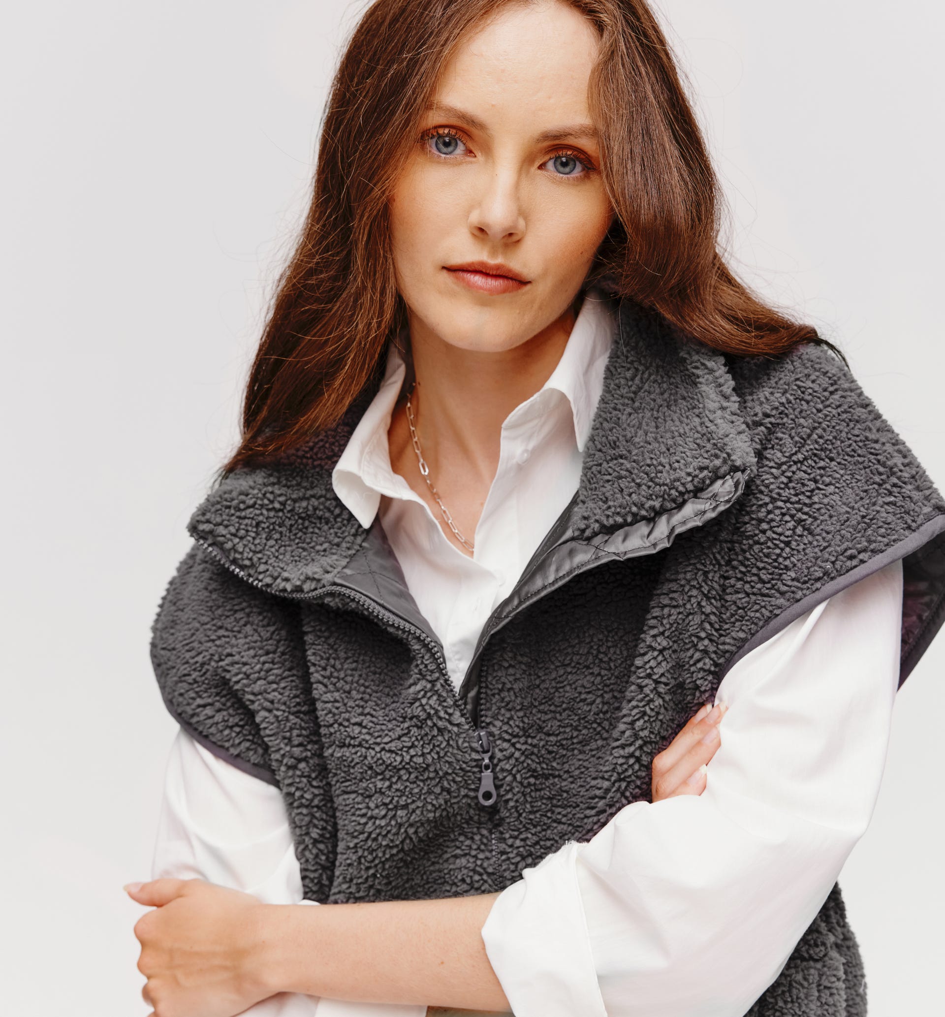 Long fleece sweatshirt