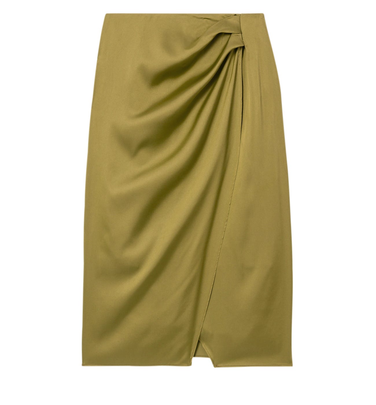 The Satin Skirt - BROWN