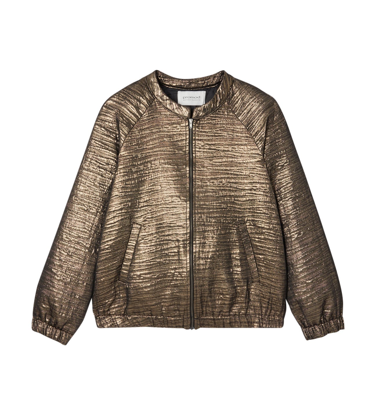 Lamé bomber jacket
