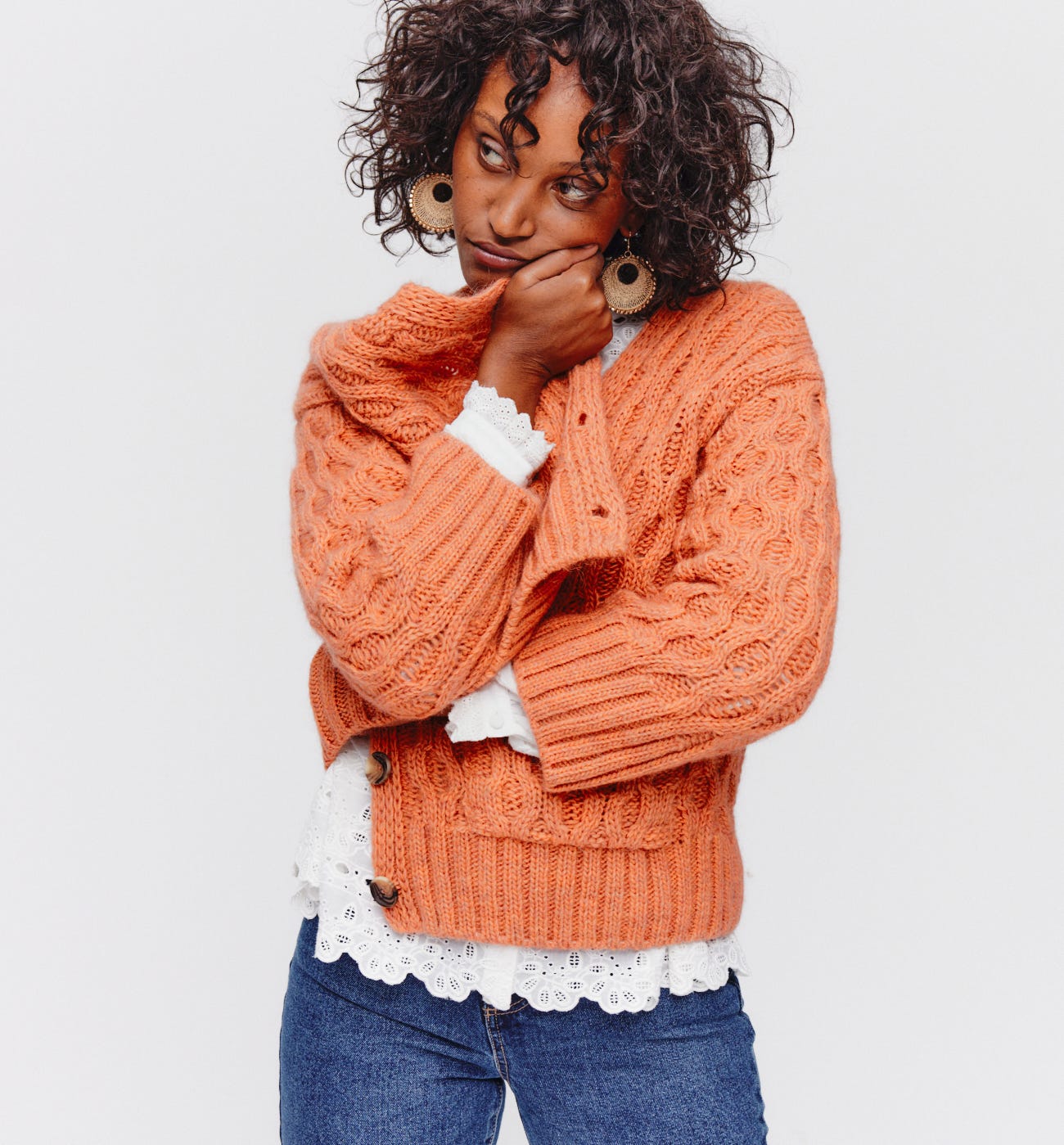 Cardigan torsadé Femme