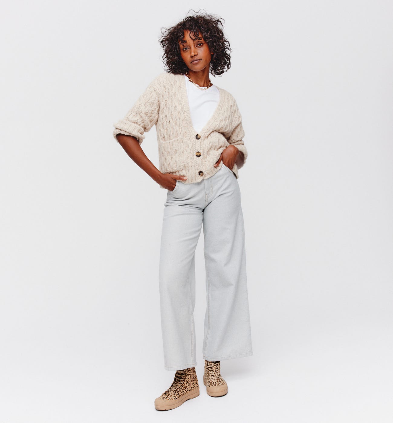 Cardigan torsadé Femme