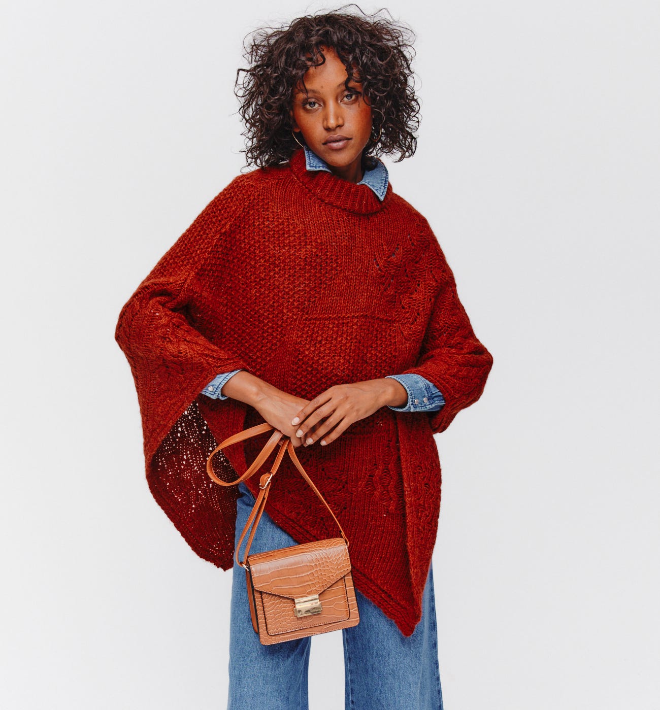 Cape en tricot Femme