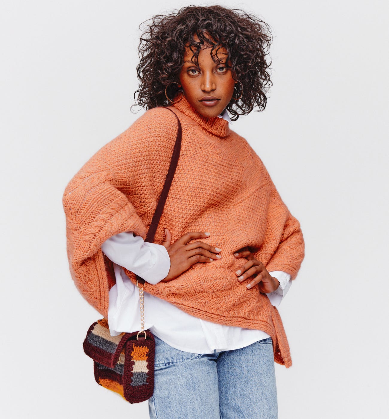 Cape en tricot Femme