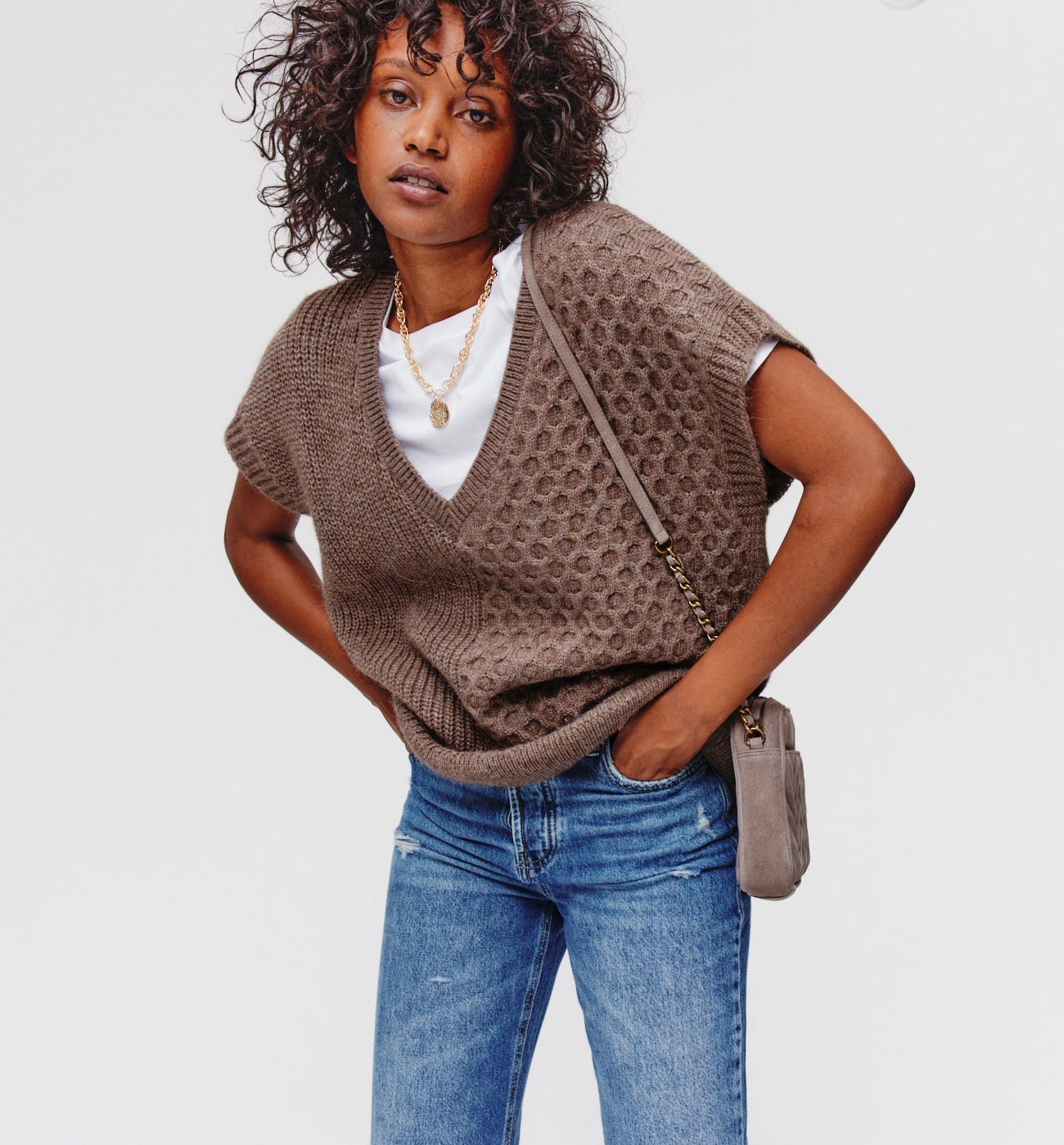 Pull sans manches Femme