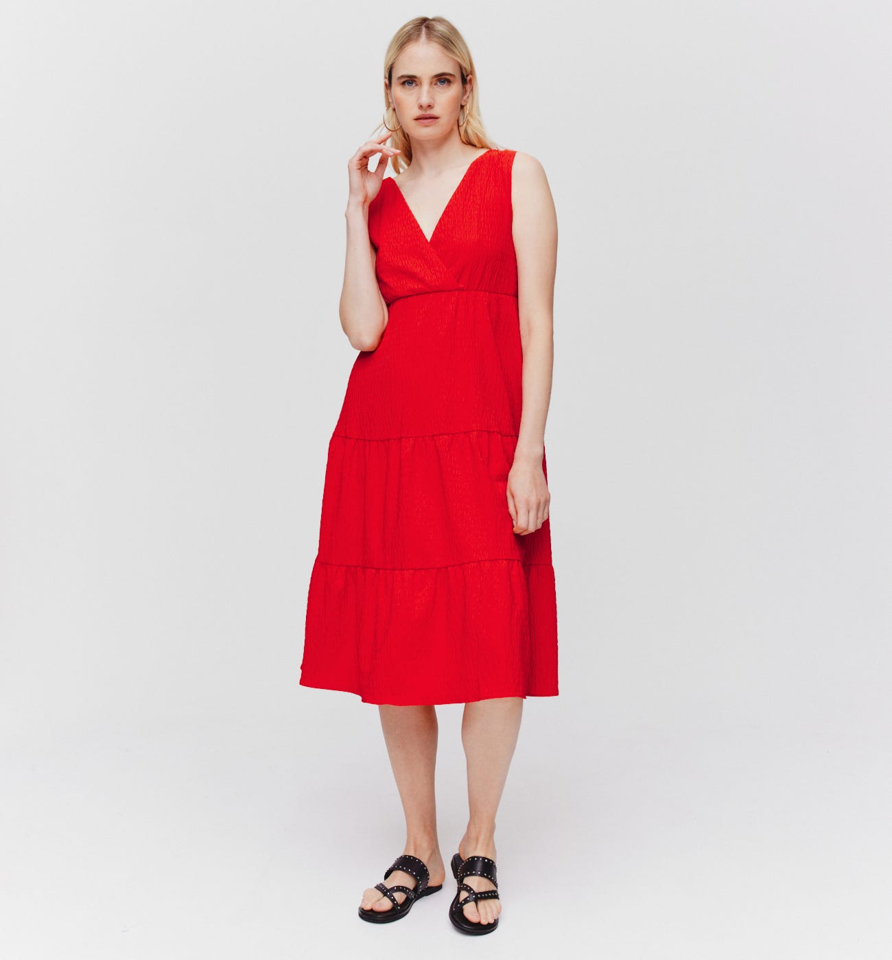 Vestido de gasa estampado