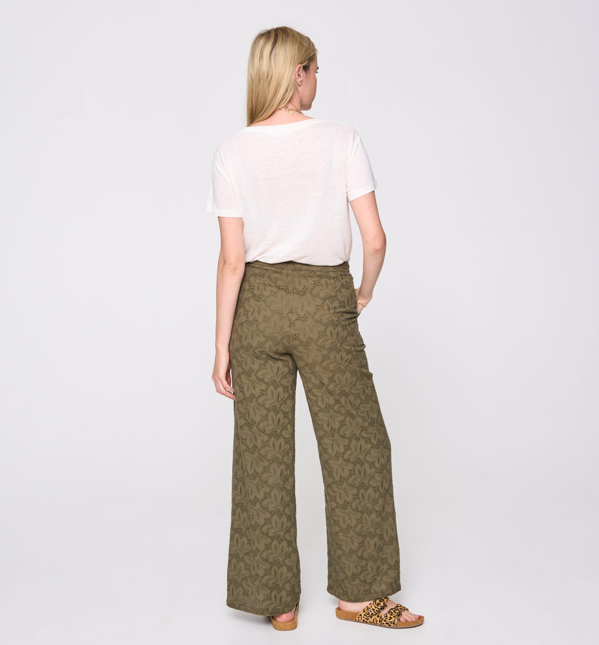Linen blend top