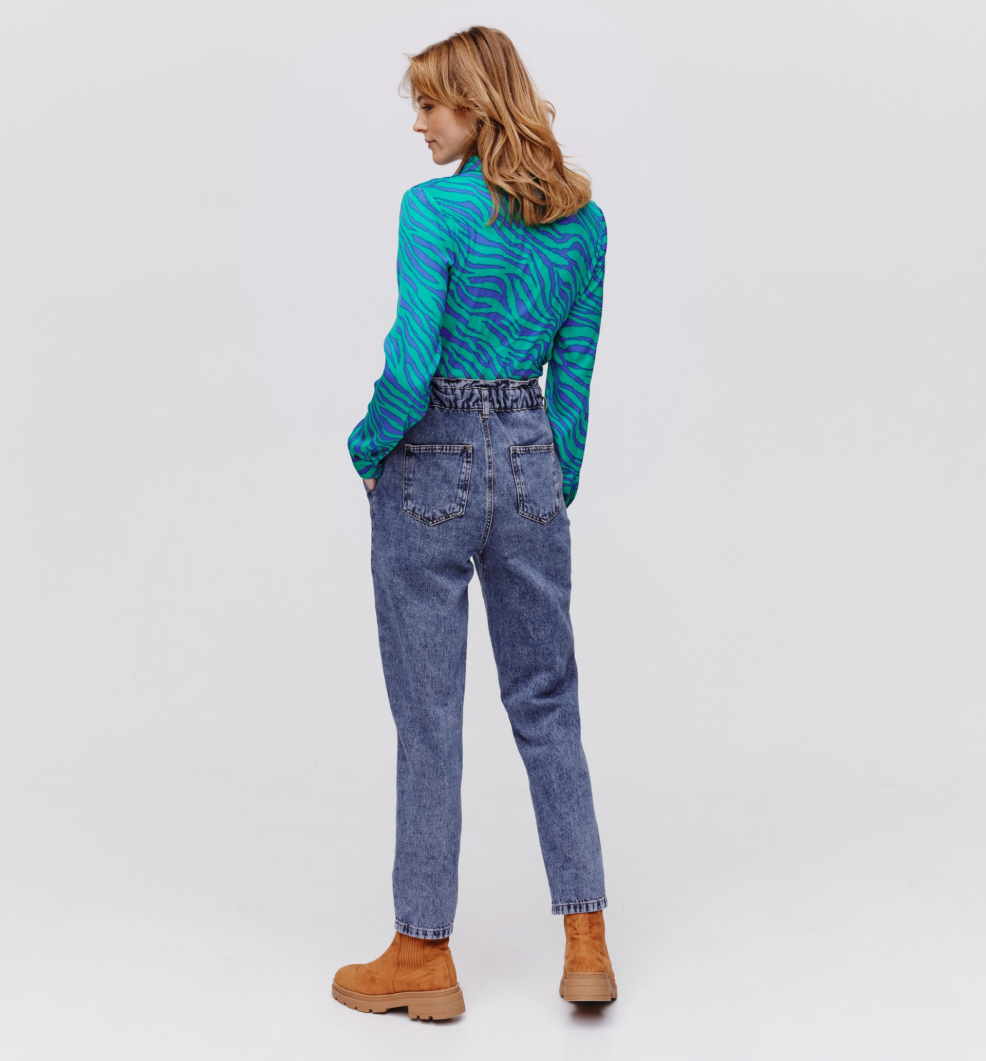 Jean balloon surteint Femme