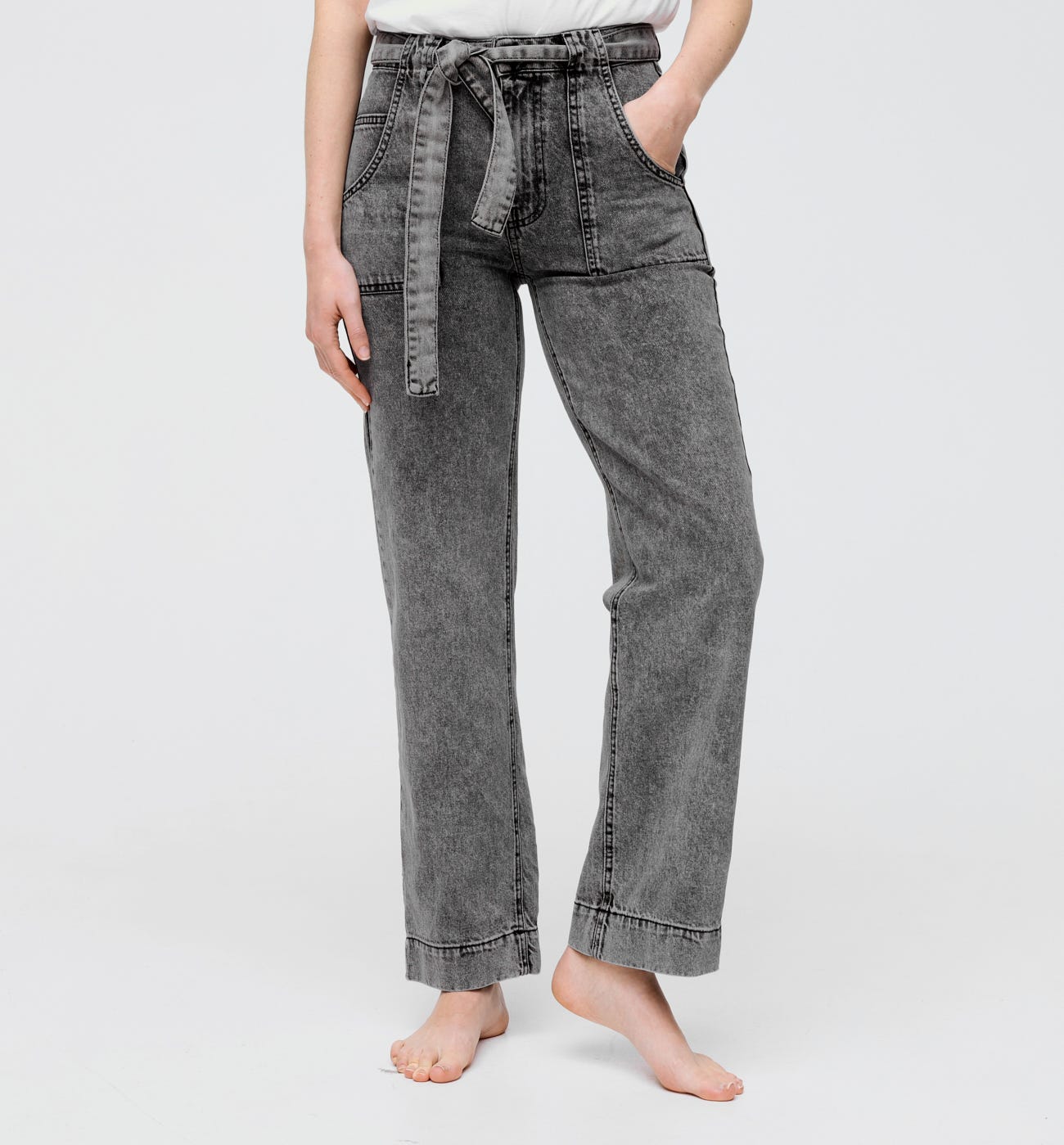 Straight High Waist-Jeans