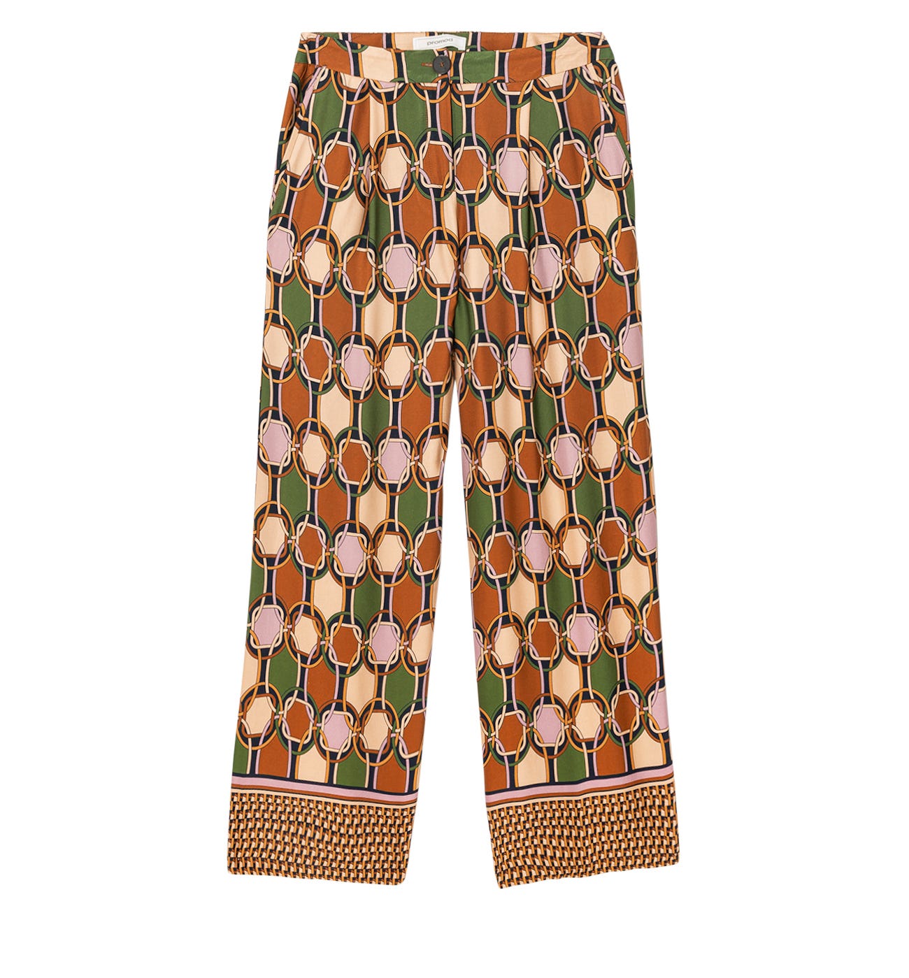 Pantalon large en satin