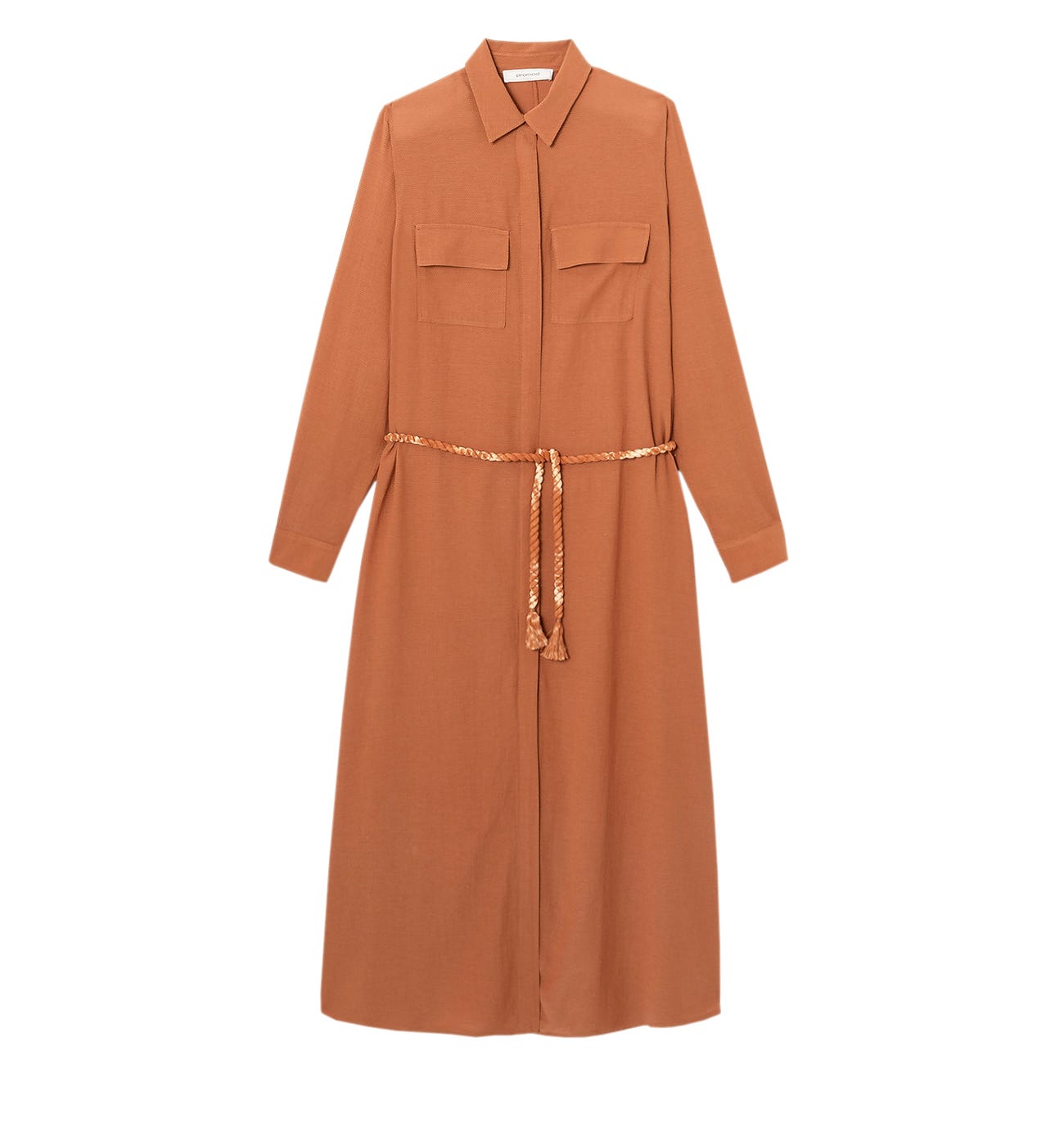 Caramel Plisse Dress