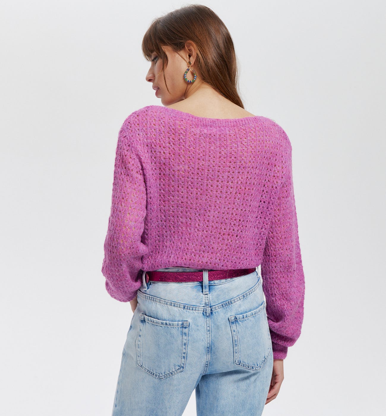 Pullover mit Lochmuster