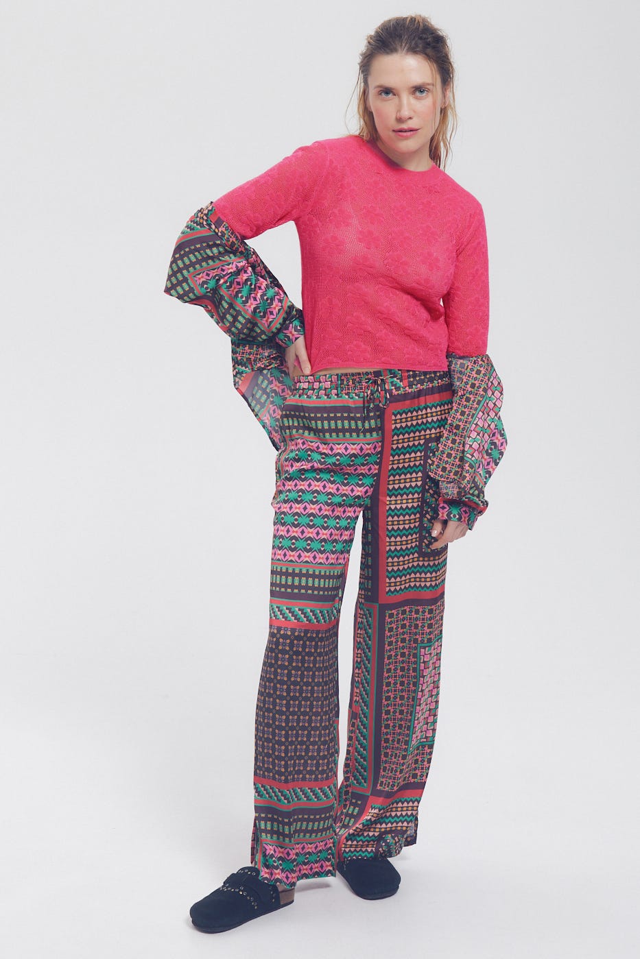 Pull en maille dentelle Femme