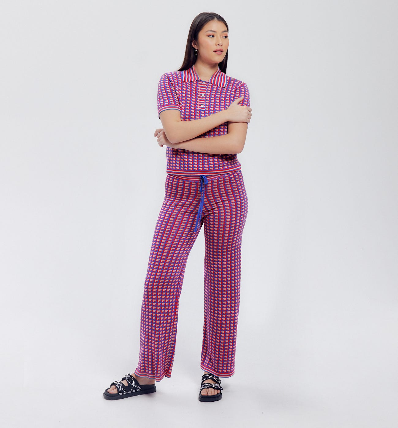 Jacquard polo shirt Multicolour print