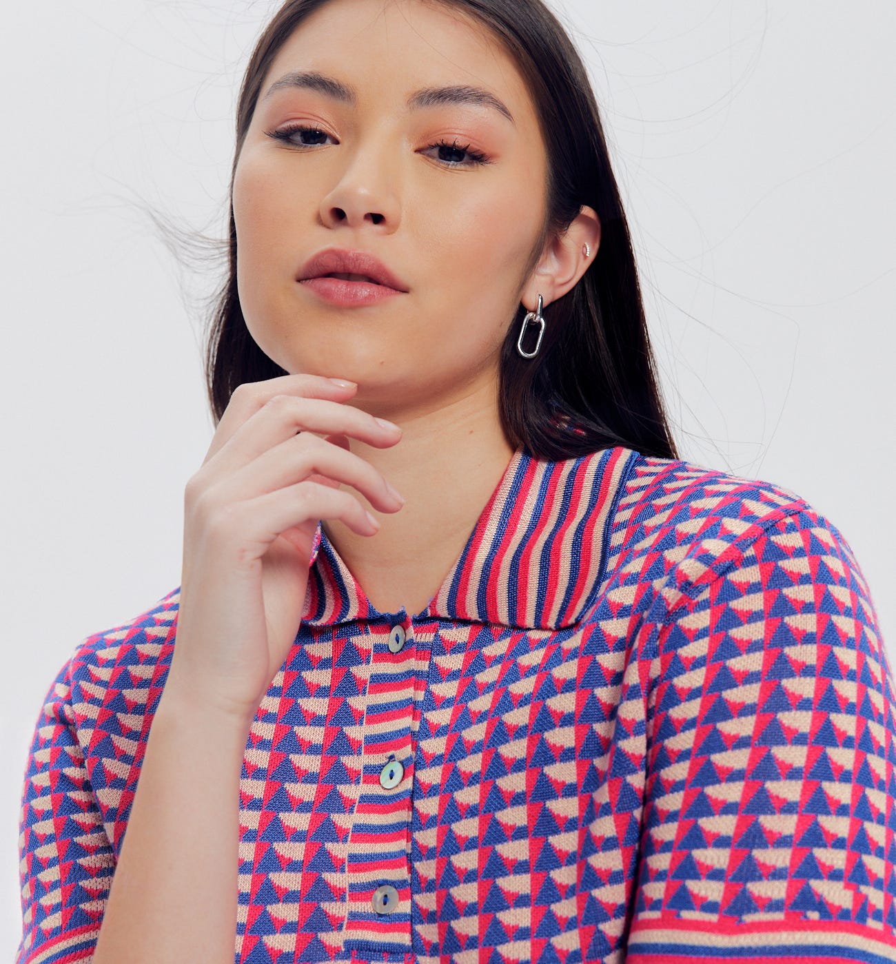 YY Jacquard Knit Polo Shirt