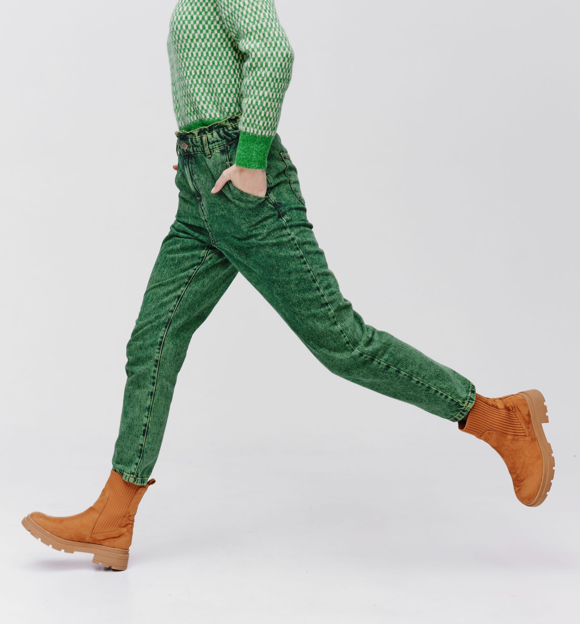 Jean balloon surteint Femme
