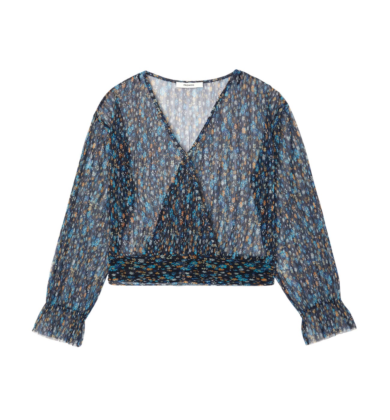 Patterned net blouse - Black print